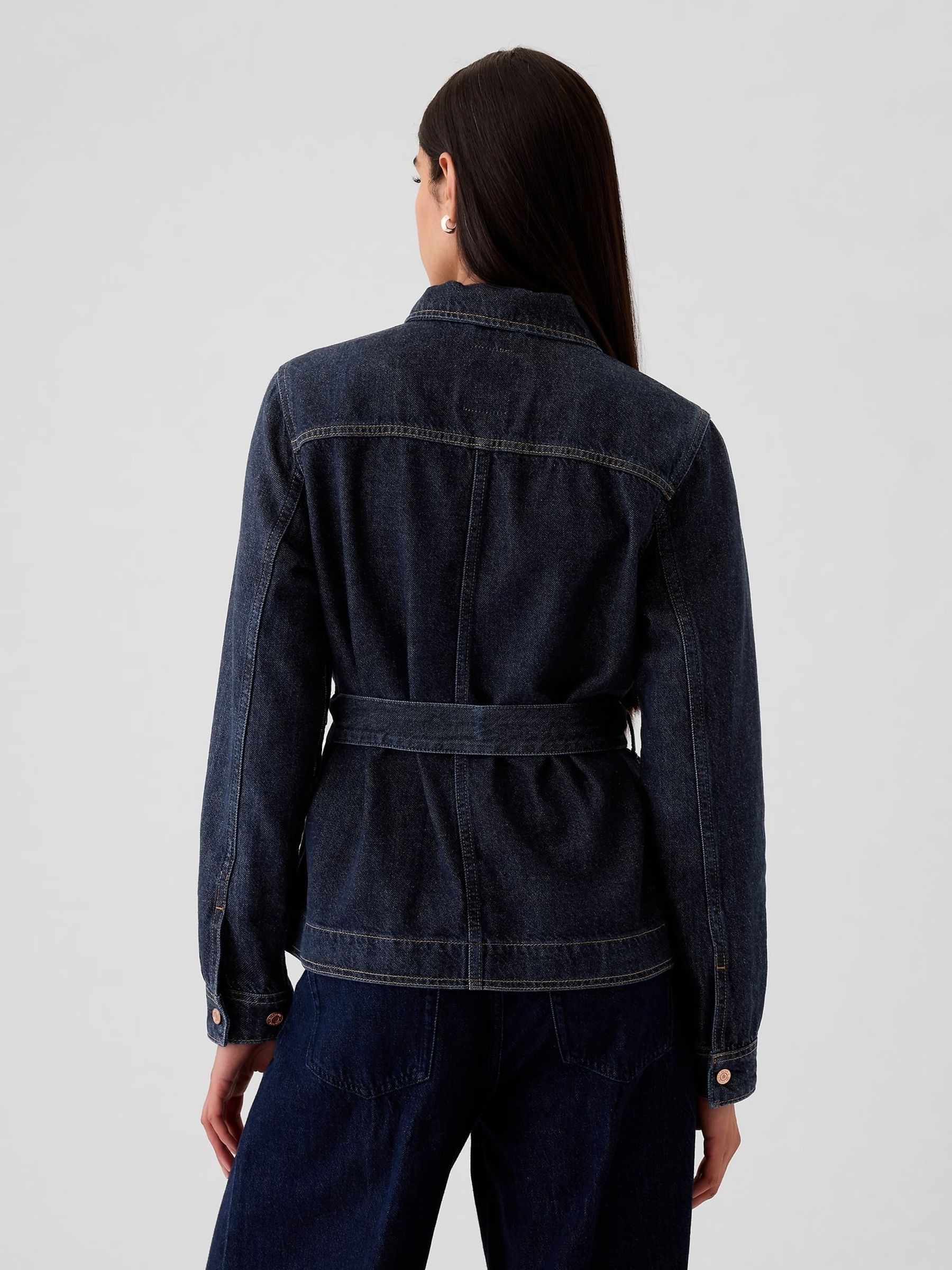 Blue Ultra Soft Denim Belted Jacket - Image 2 of 5