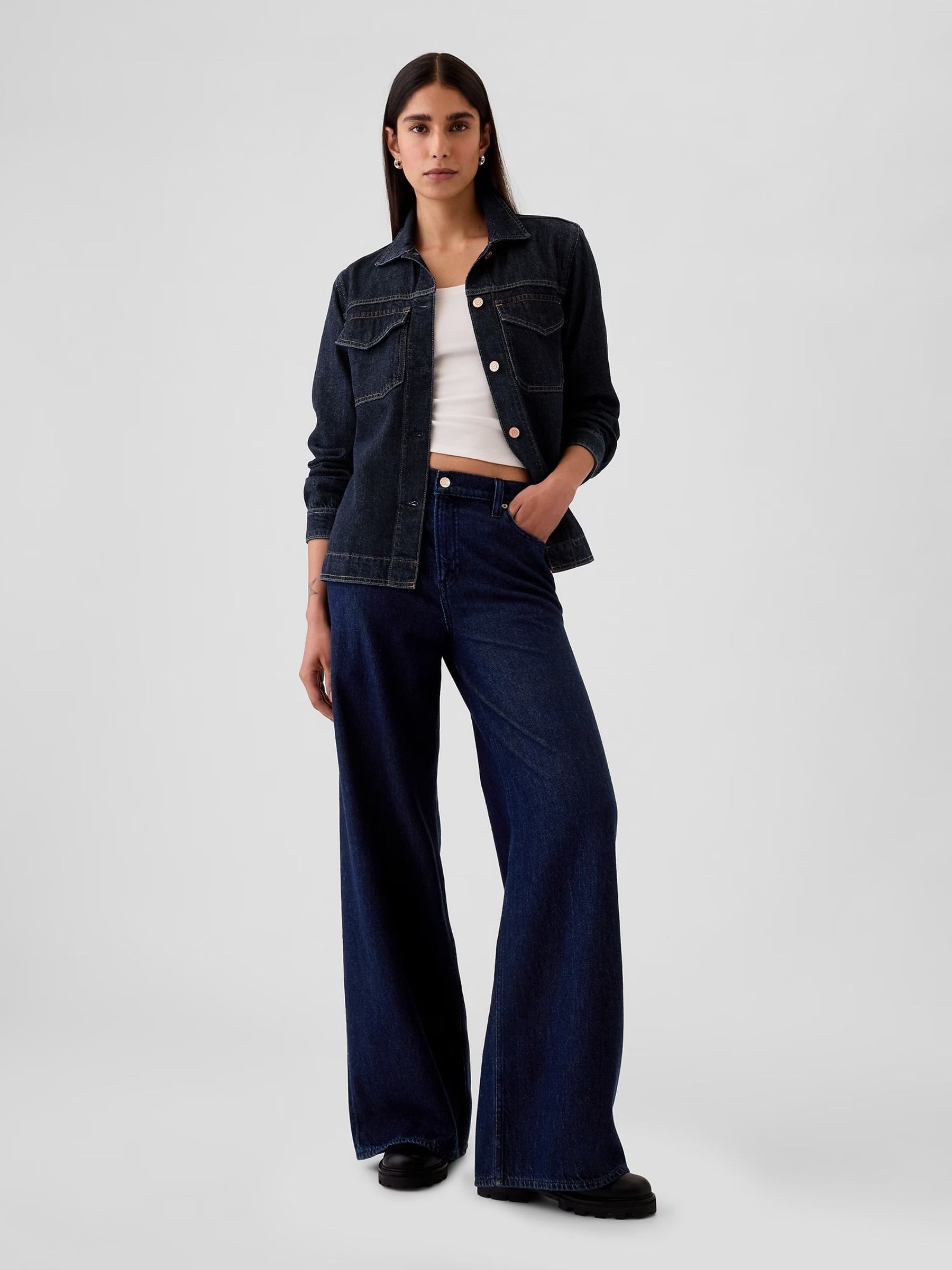Blue Ultra Soft Denim Belted Jacket - Image 3 of 5