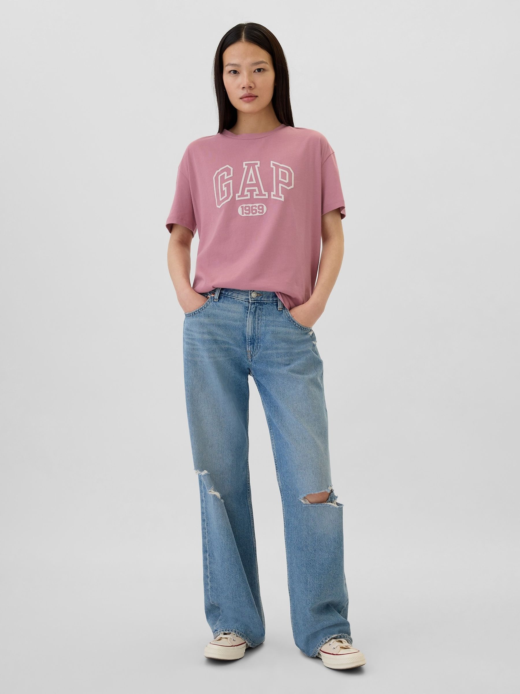 Pink Cotton Logo Short Sleeve Sport T-Shirt - Image 3 of 5