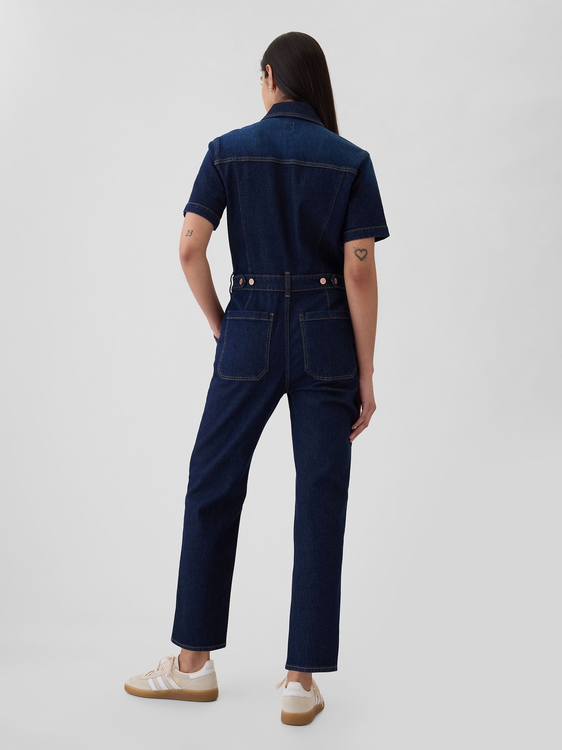 Blue Denim Jumpsuit - Image 2 of 4
