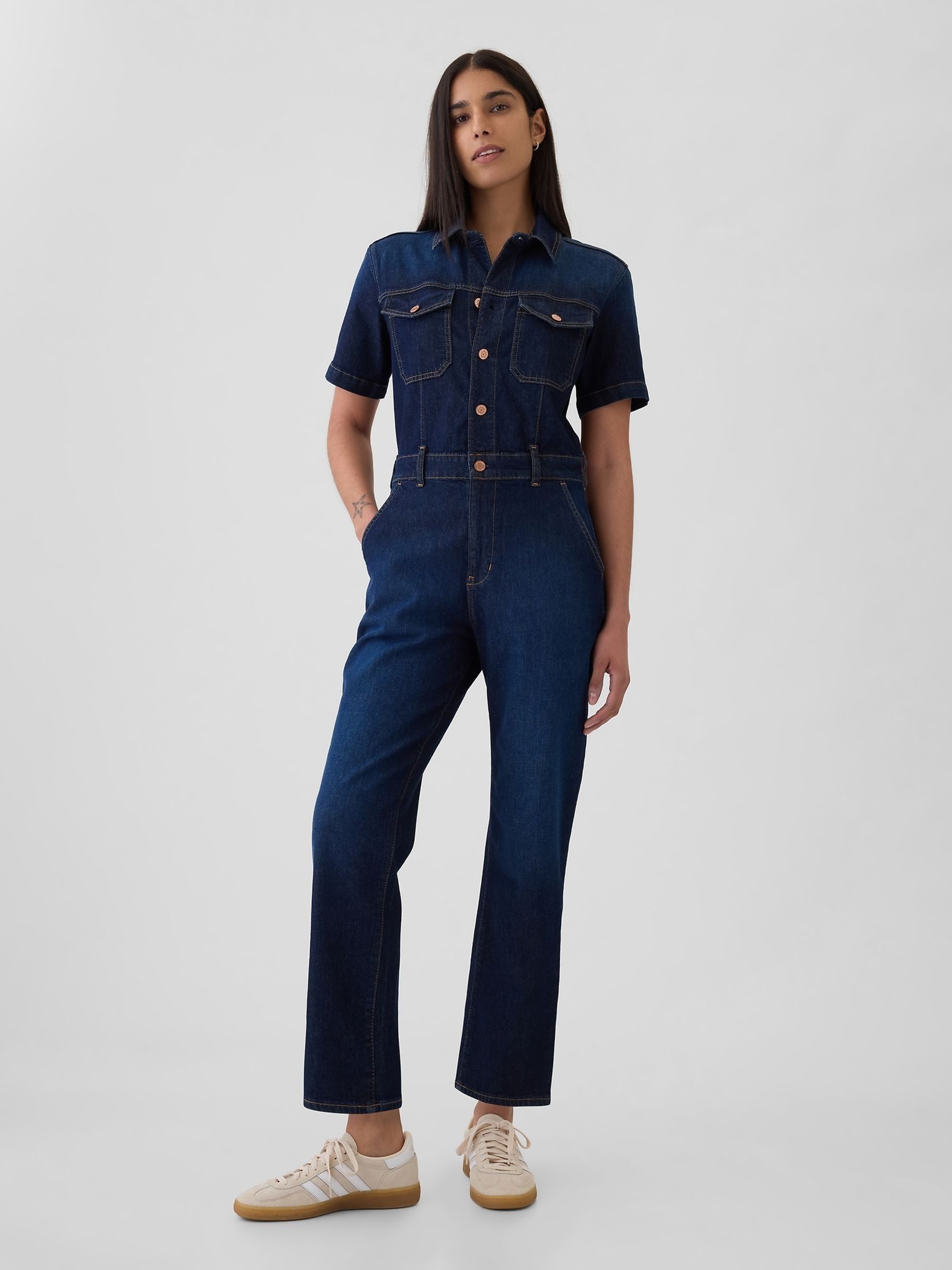 Blue Denim Jumpsuit - Image 3 of 4