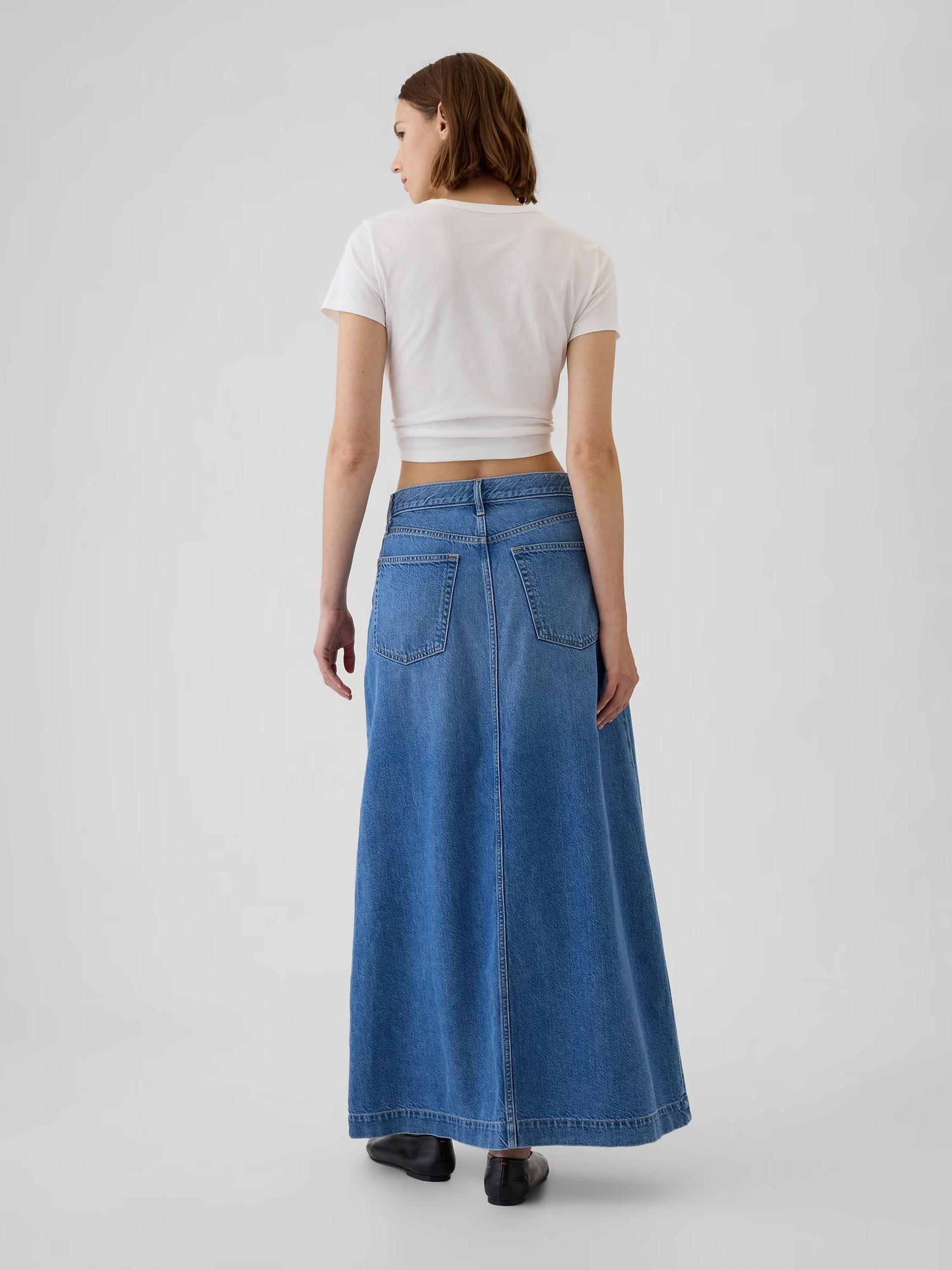 Blue UltraSoft Denim Maxi Skirt - Image 2 of 5