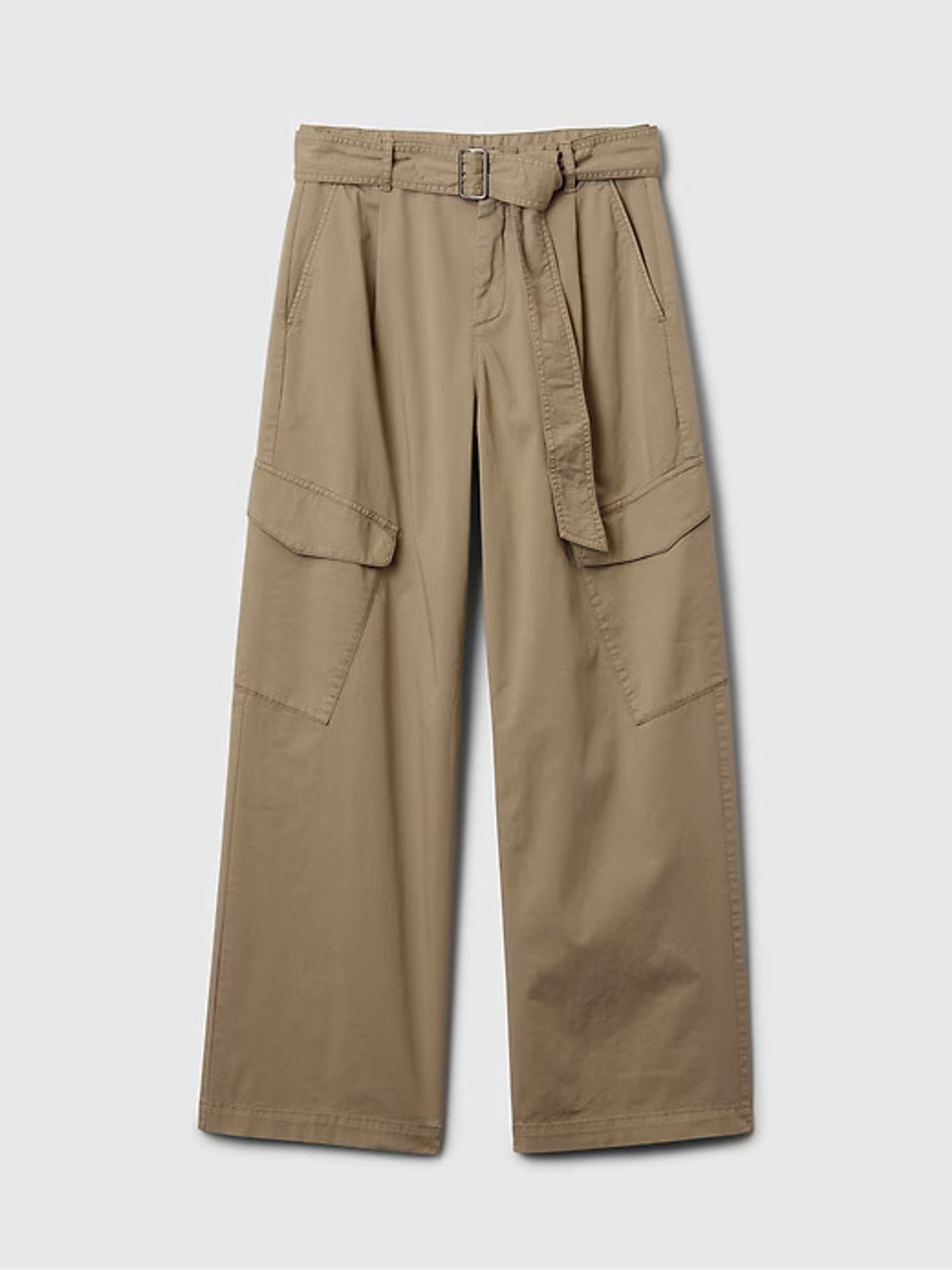 Brown High Waisted Baggy Cargo Trousers - Image 7 of 7