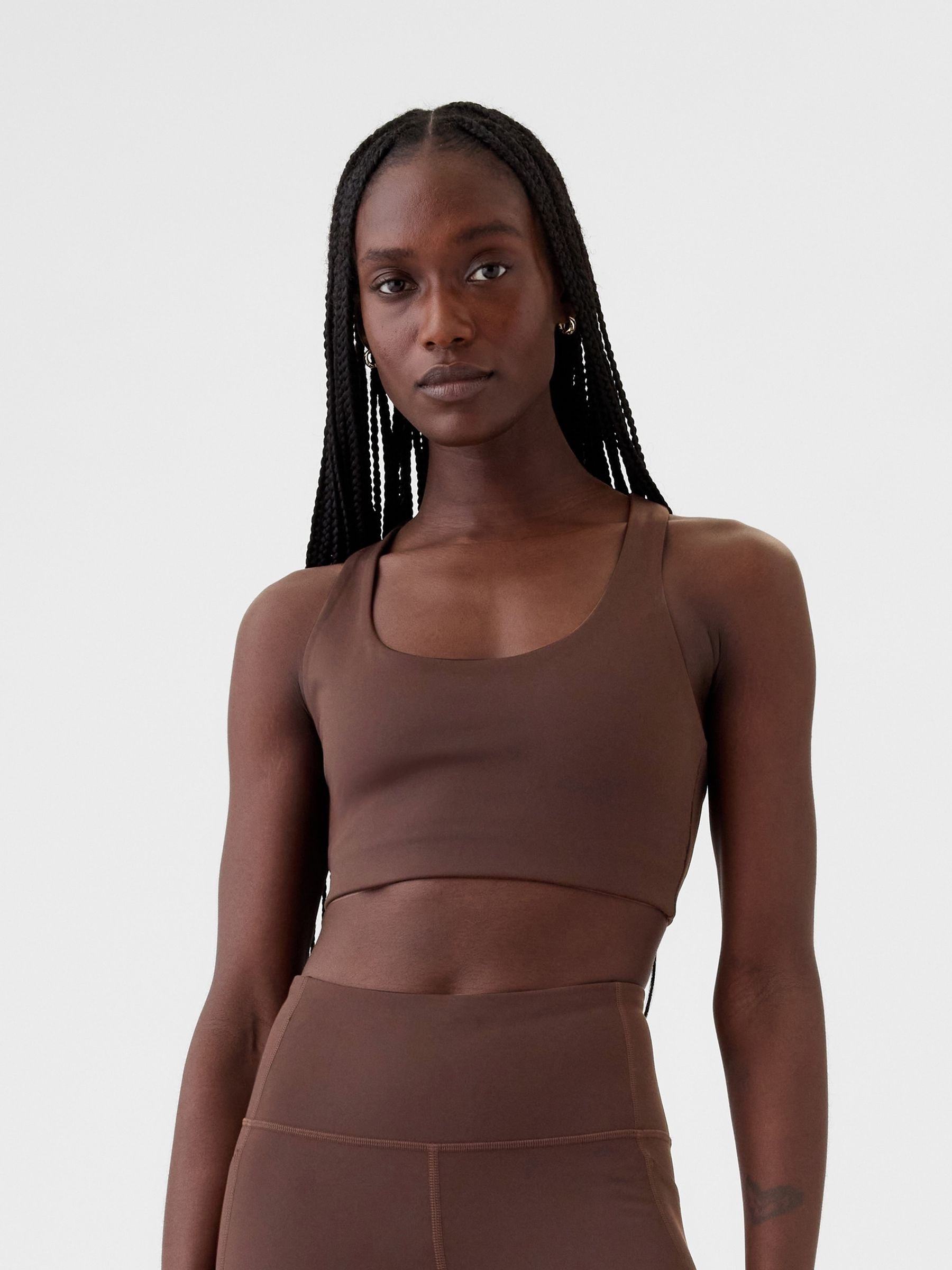 Brown Power Medium Impact Racerback Sports Bra - Image 2 of 4