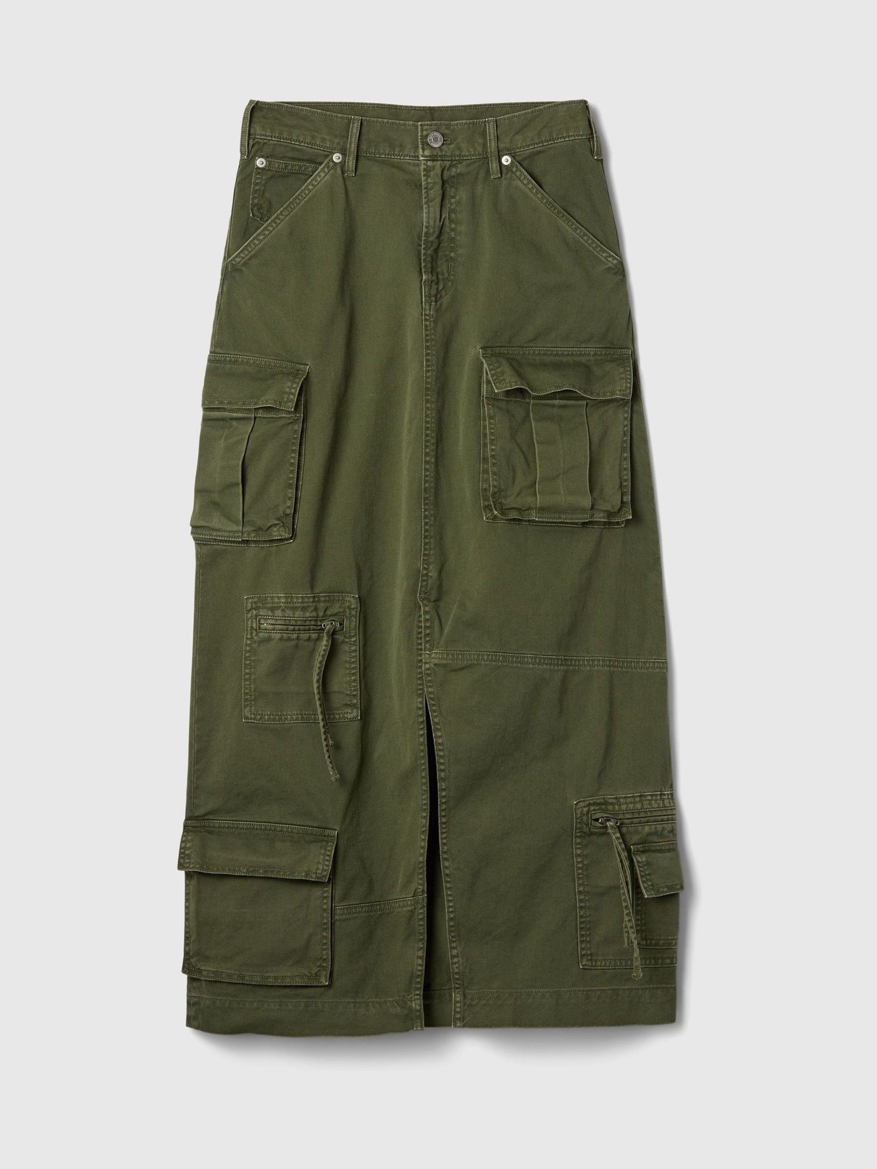 Green Cargo Maxi Skirt - Image 5 of 5