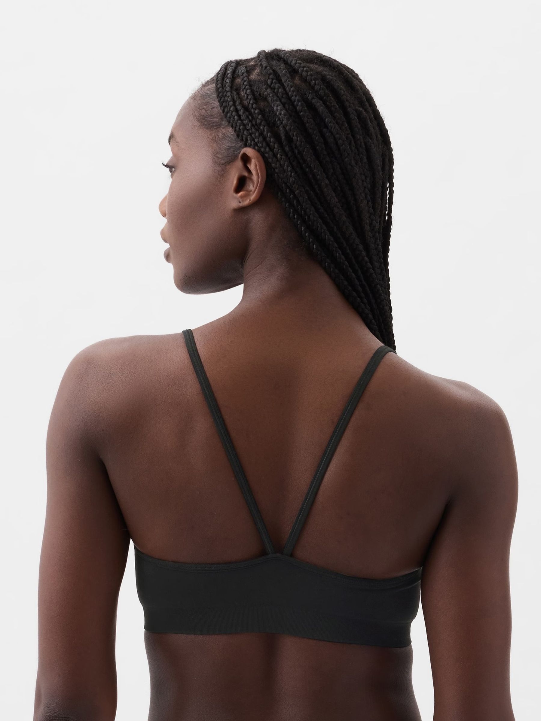 Black Seamless Racerback Bralette - Image 2 of 4