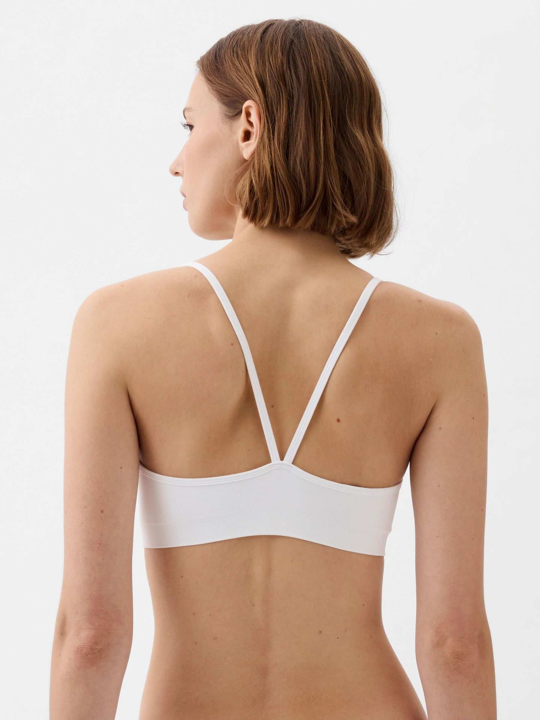 White Seamless Racerback Bralette - Image 2 of 4