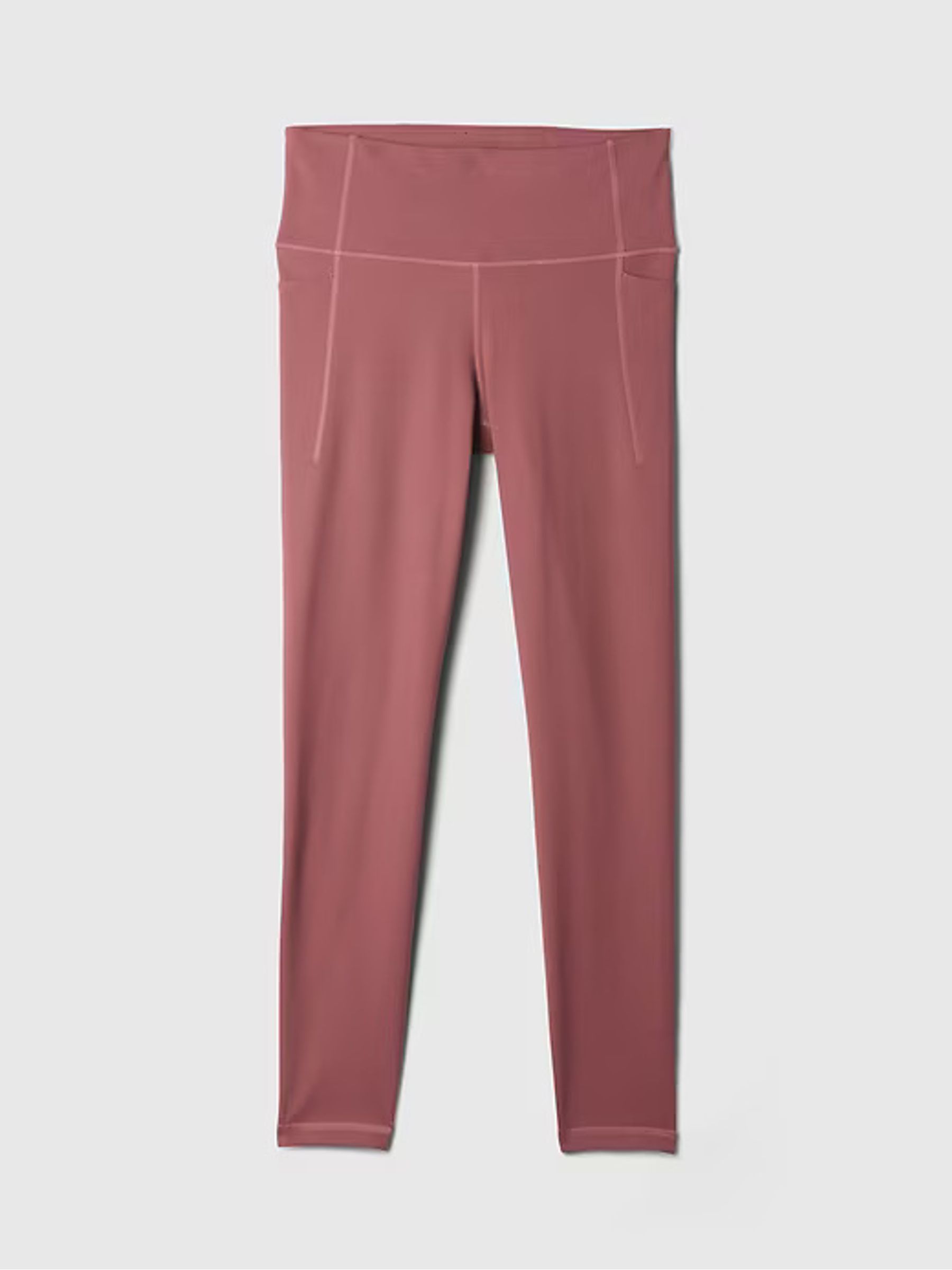 Pink High Waisted Power Stretch Full Length Pocket Leggings - Image 4 of 4