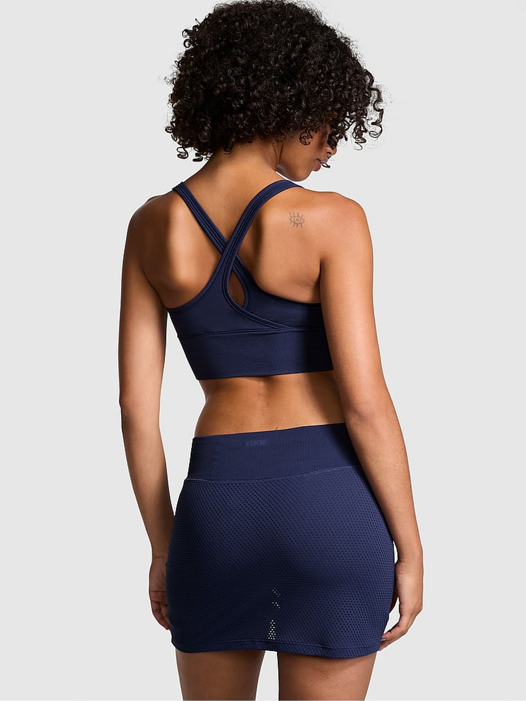 Midnight Navy Blue Seamless Drapey Skort - Image 2 of 3