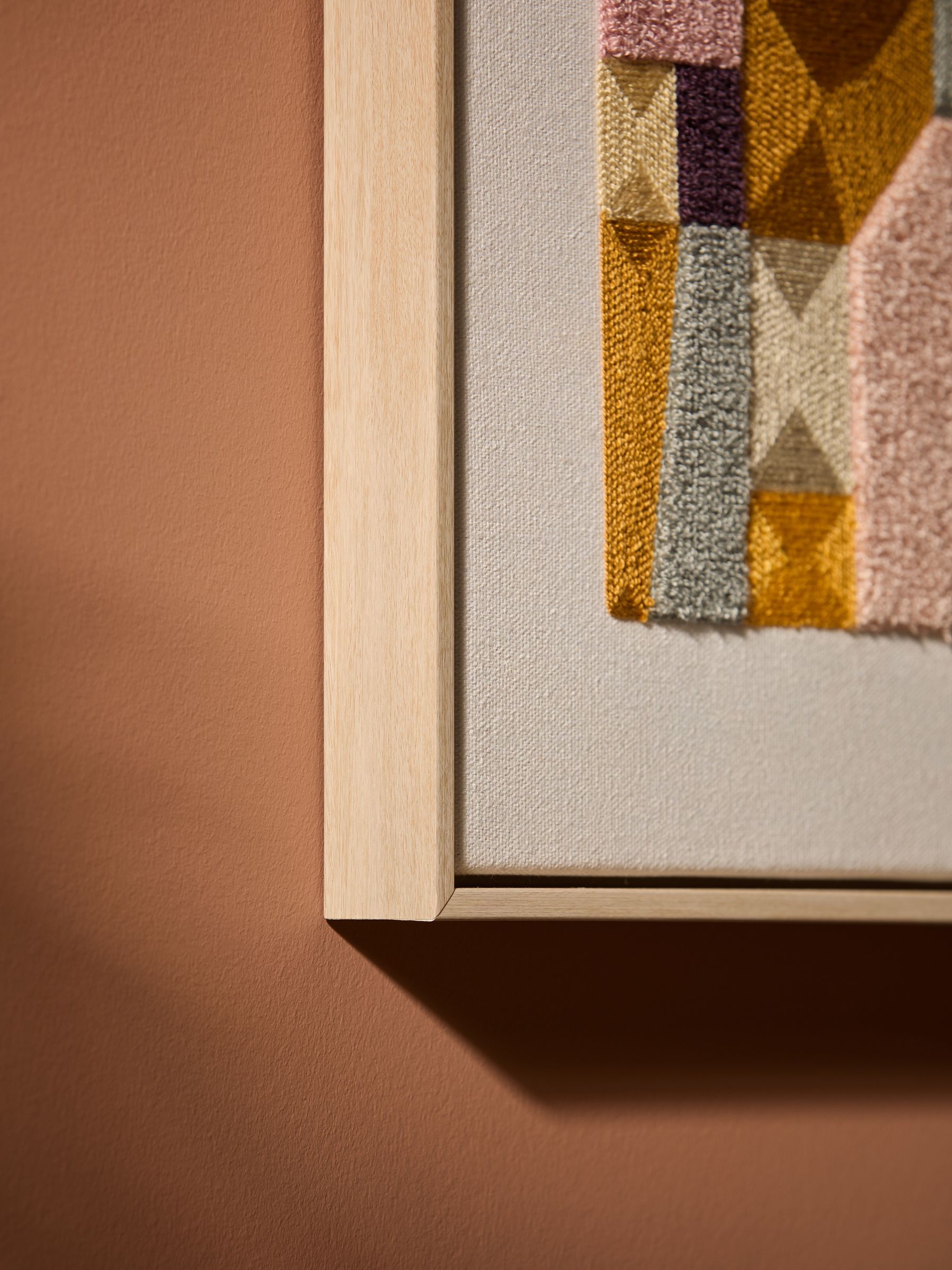 Alonzo Embroidered Wall Art in Multi Tonal - Image 3 of 4