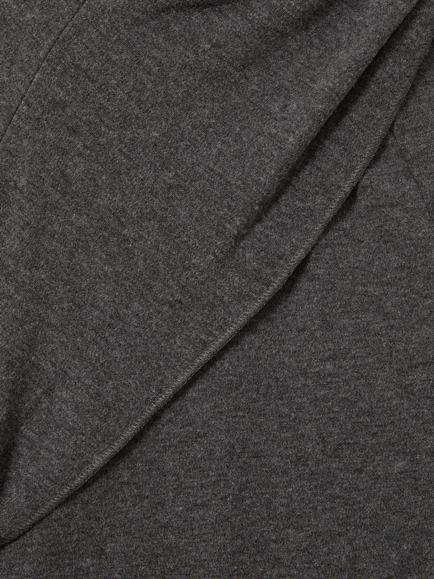 Jersey Drape Asymmetric Midi Dress in Grey - Image 7 of 7