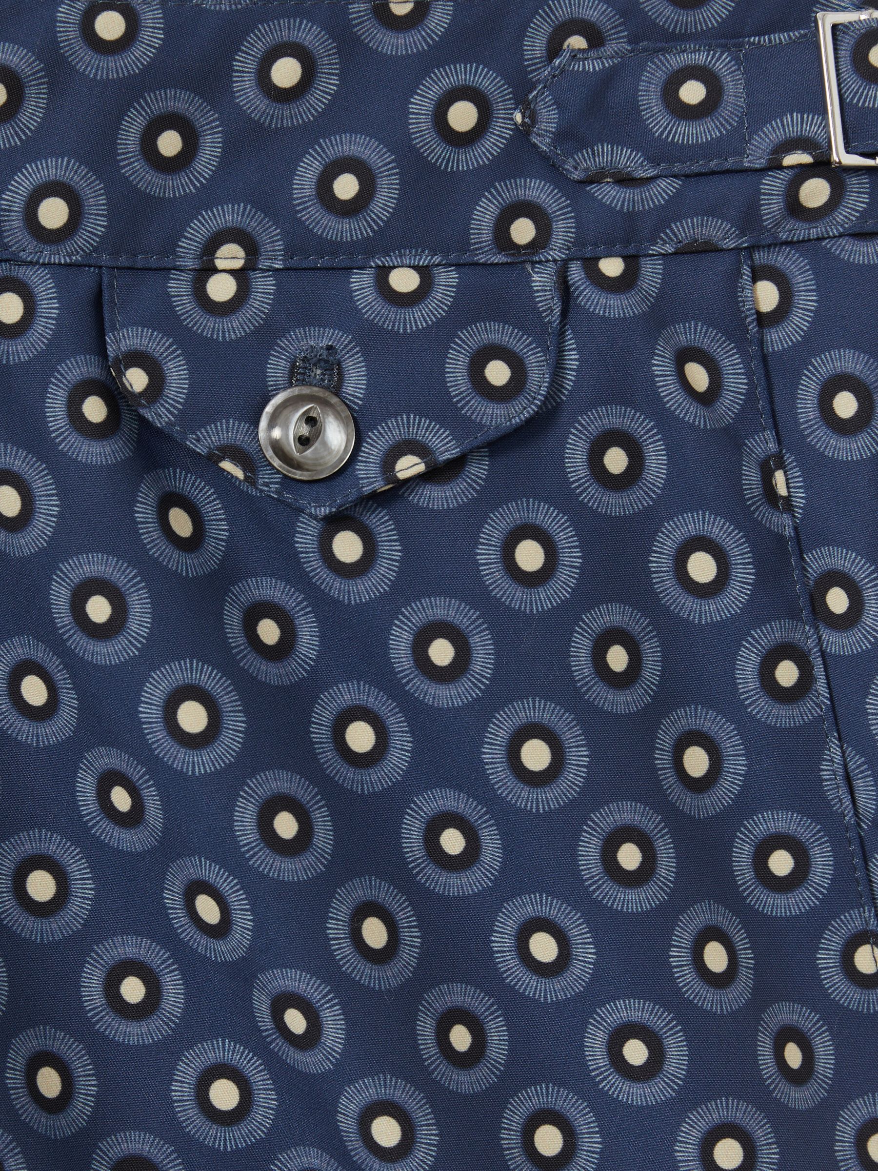 Hemingsworth Ikat-Print Swim Shorts in Blue - Image 2 of 2