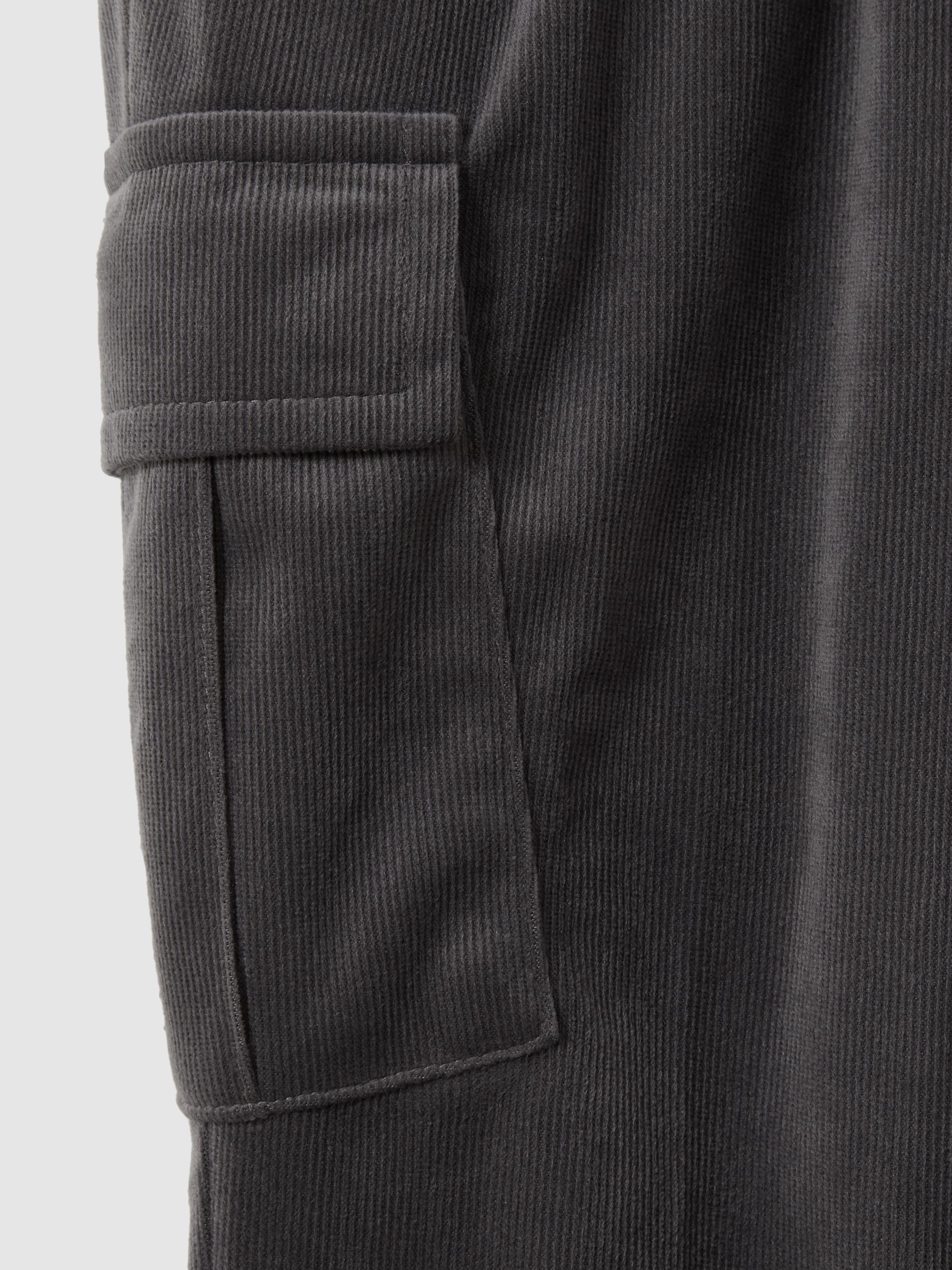 13-14 yrs Corduroy Drawstring Trousers in Steel Grey - Image 4 of 4