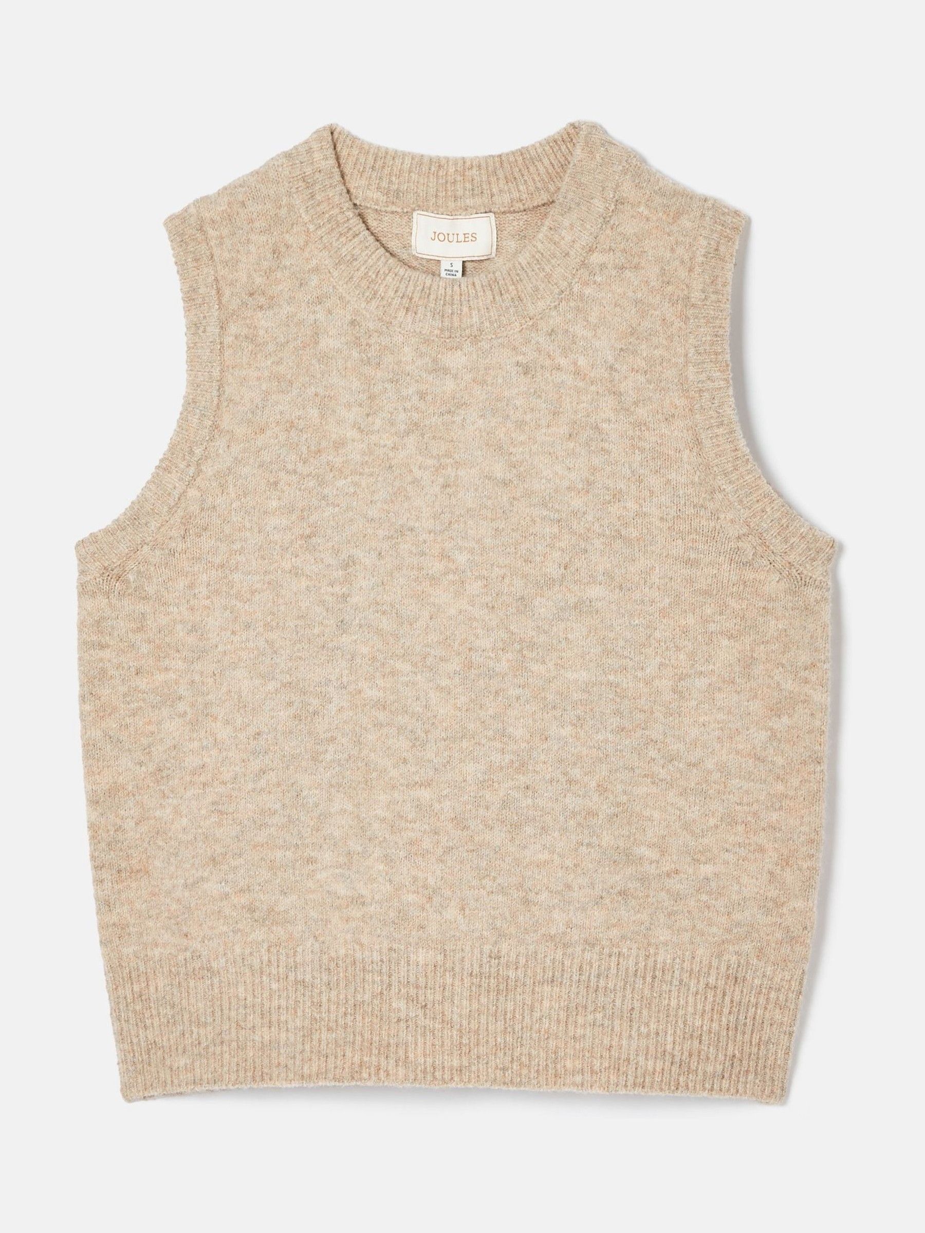 Holly Camel Regular Fit Knitted Vest - Image 6 of 6