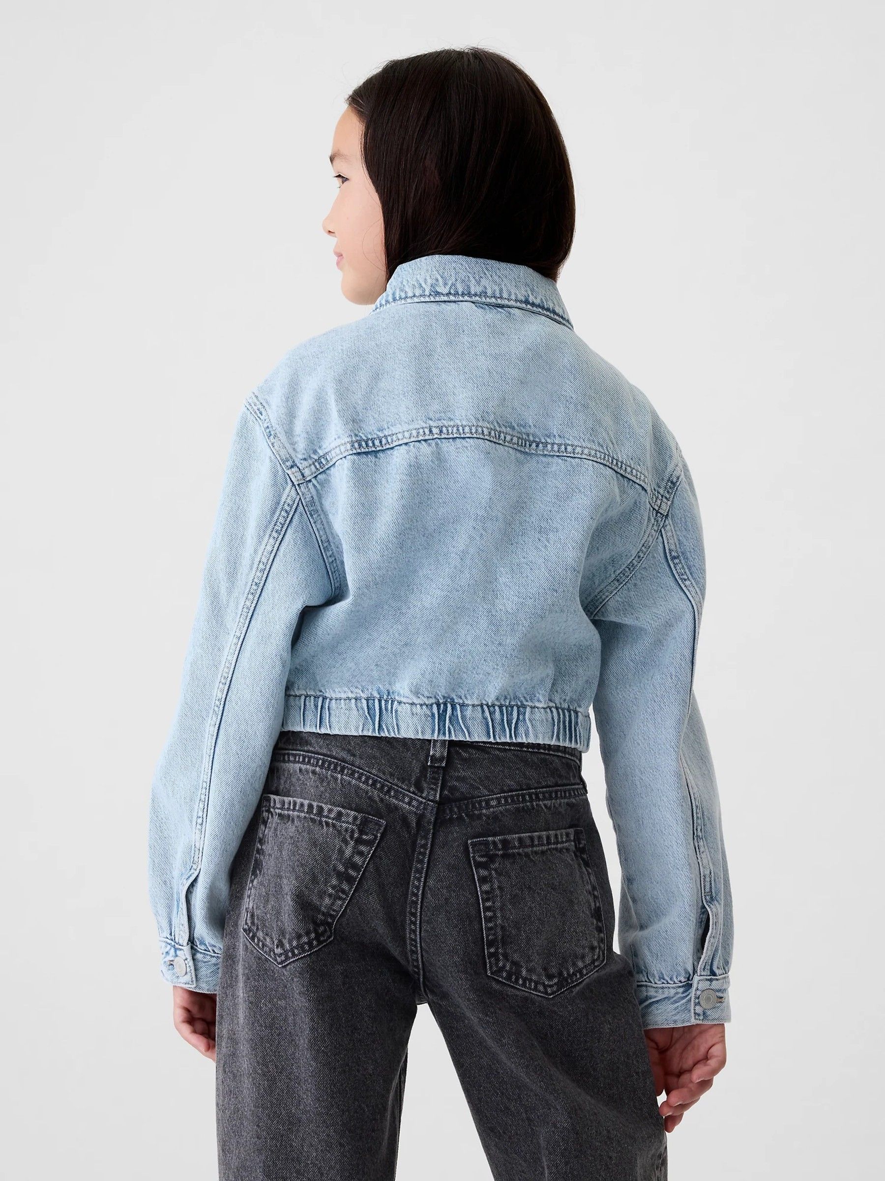 Blue Cropped Denim Jacket (4-13yrs) - Image 2 of 5