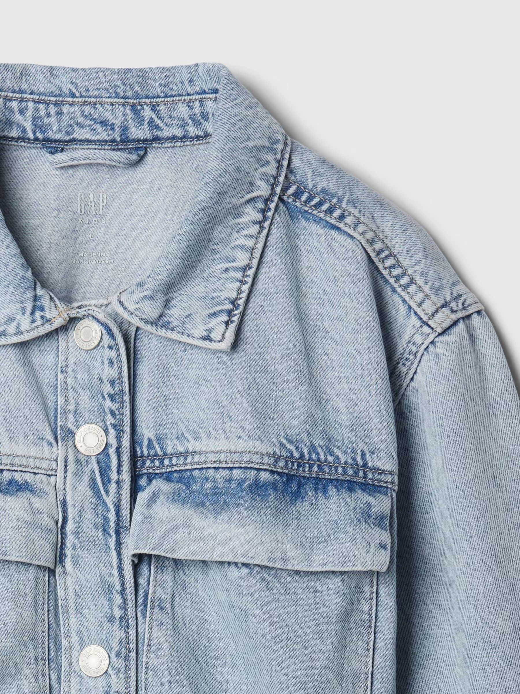 Blue Cropped Denim Jacket (4-13yrs) - Image 5 of 5