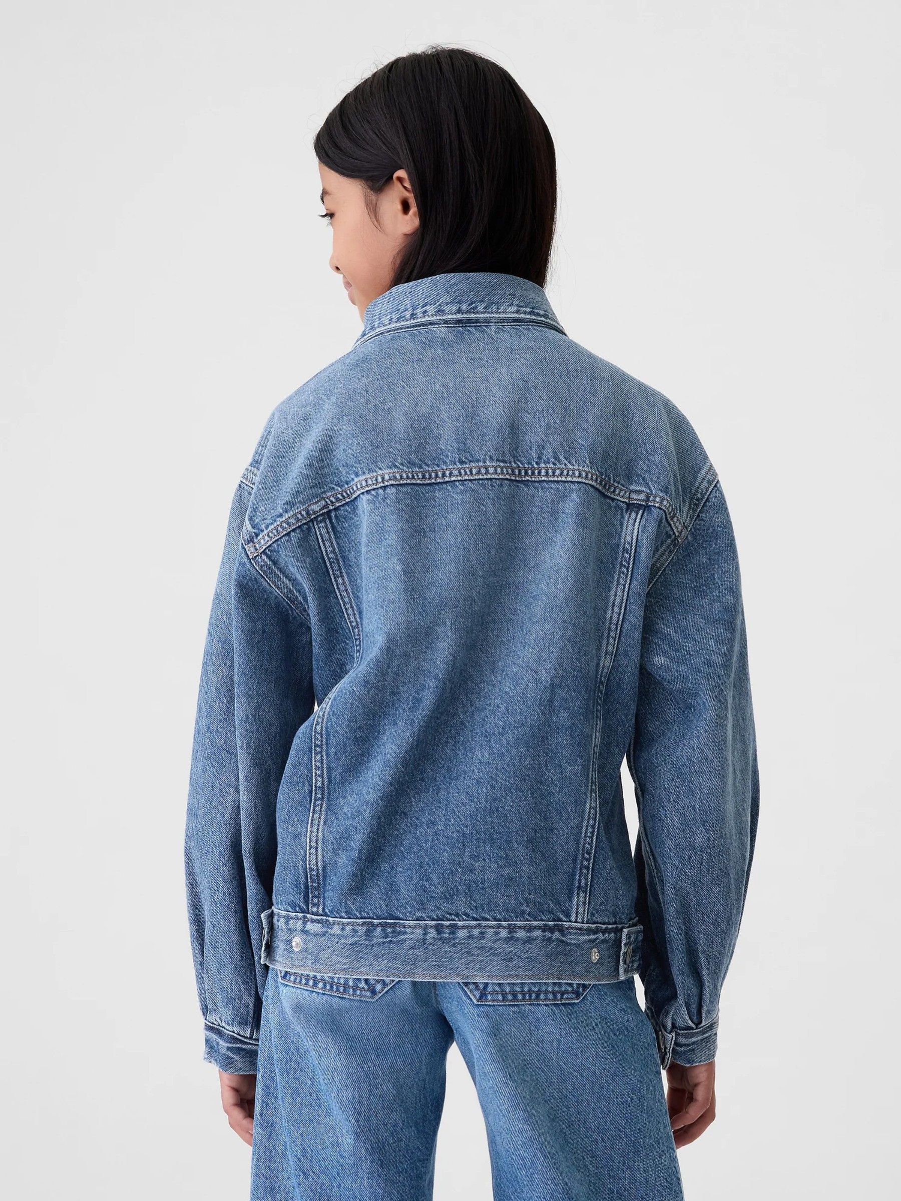 Blue Relaxed Icon Denim Jacket (4-13yrs) - Image 2 of 5