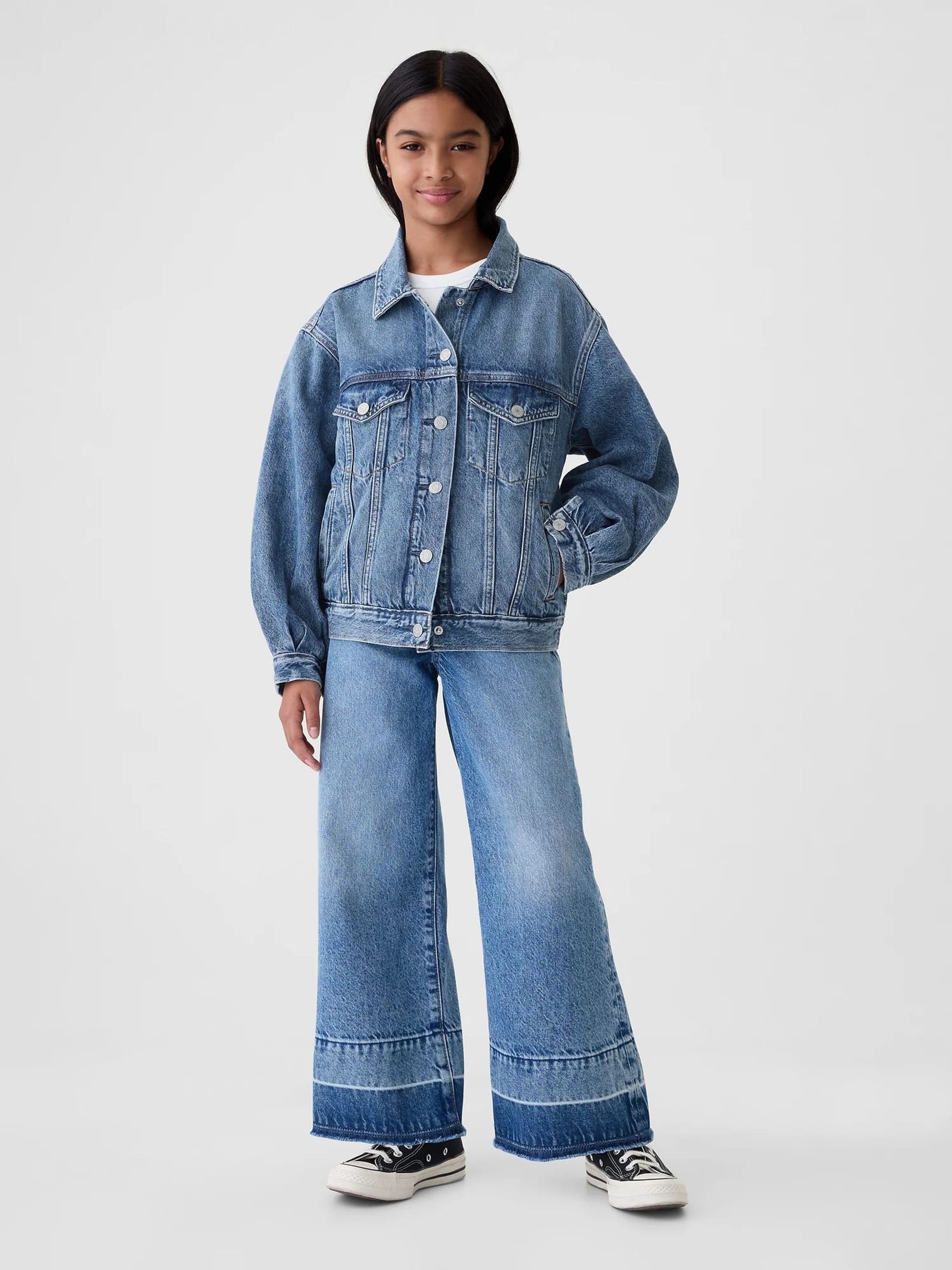 Blue Relaxed Icon Denim Jacket (4-13yrs) - Image 3 of 5