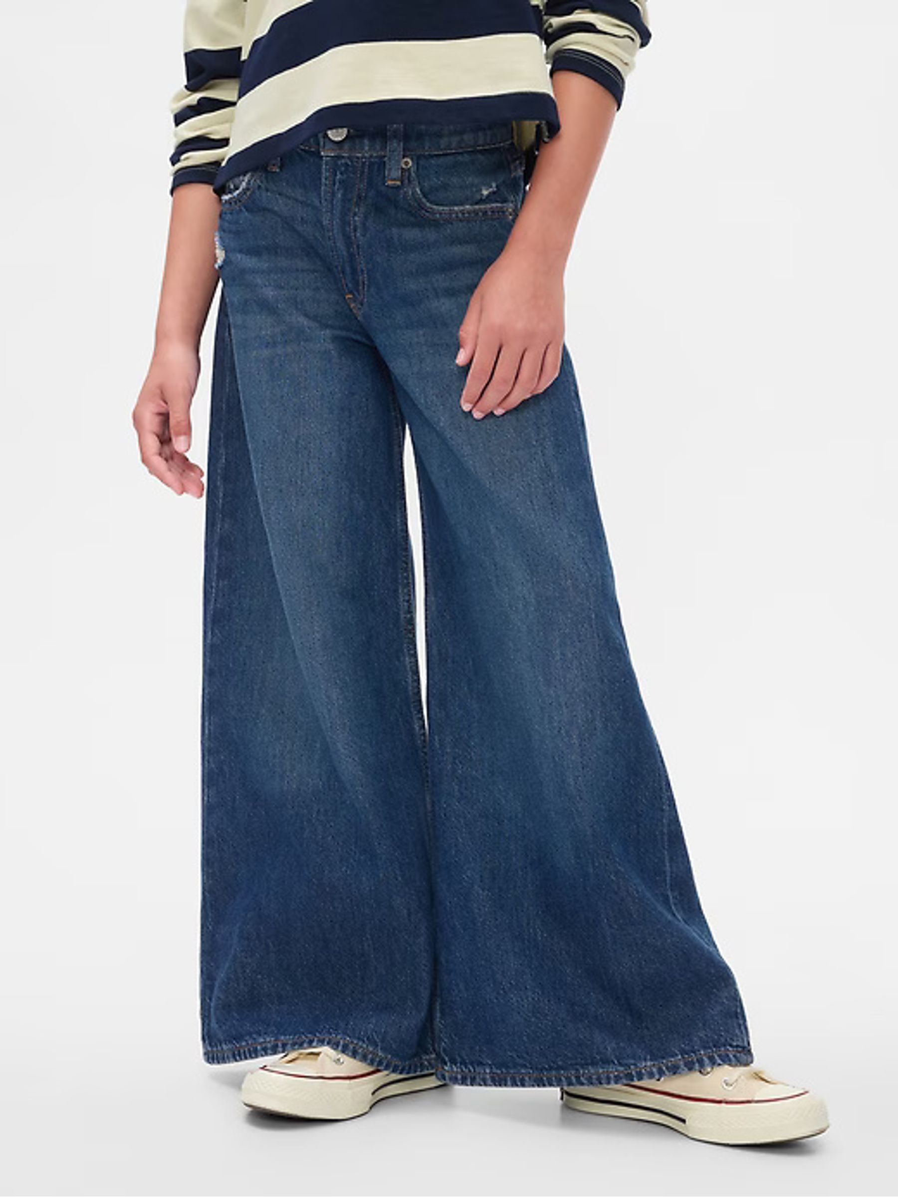Blue Mid Rise Baggy Jeans (5-13yrs) - Image 3 of 5