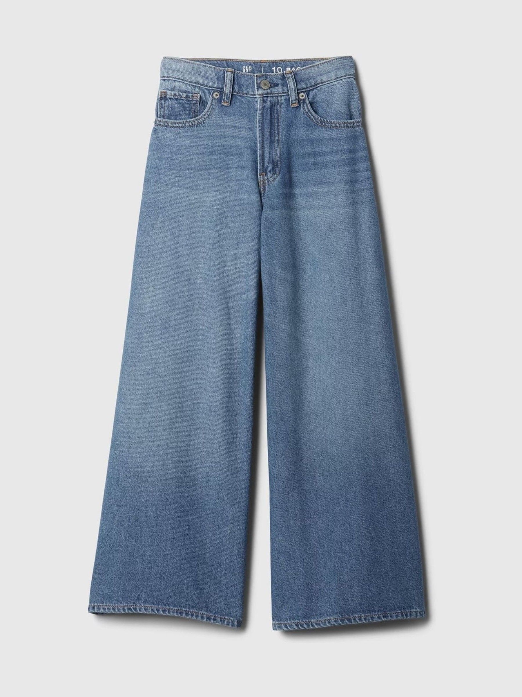 Medium Wash Blue Mid Rise Baggy Jeans (5-13yrs) - Image 4 of 6