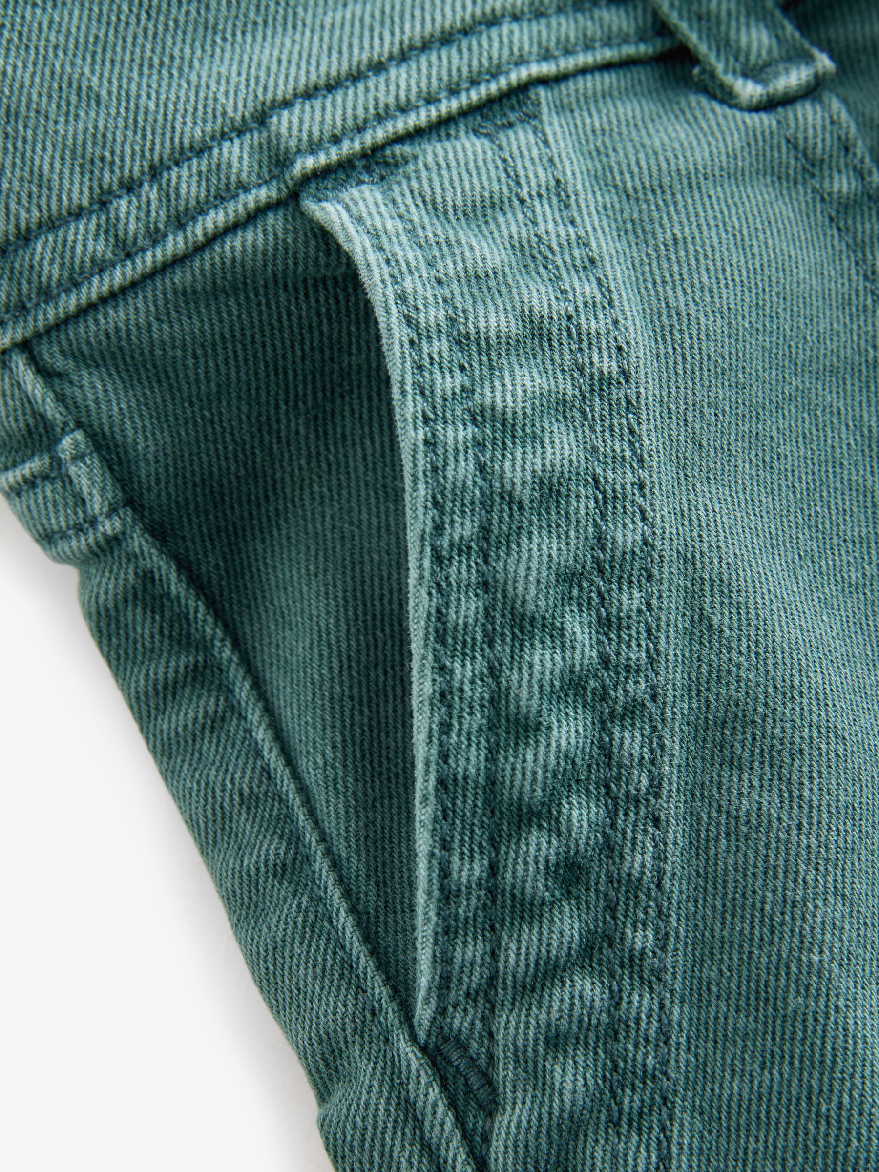 Green High Waisted Wide Leg Ankle Jeans (5-13yrs) - Image 6 of 9