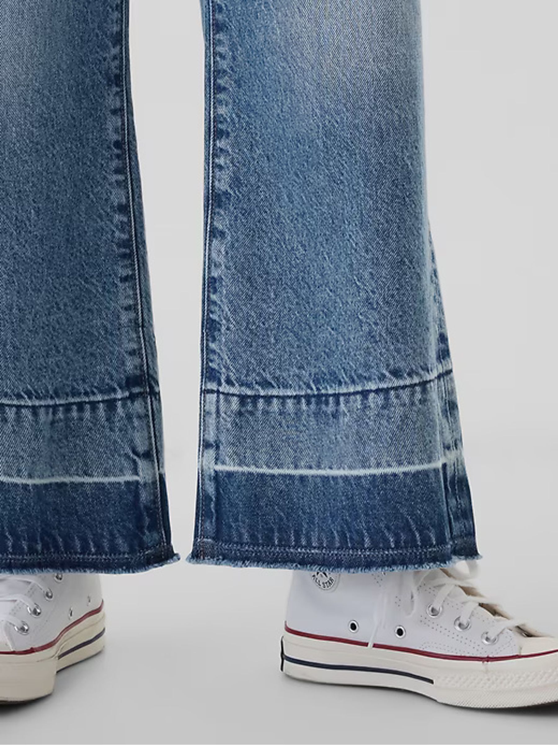 Blue High Waisted Wide Leg Ankle Jeans (5-13yrs) - Image 4 of 7
