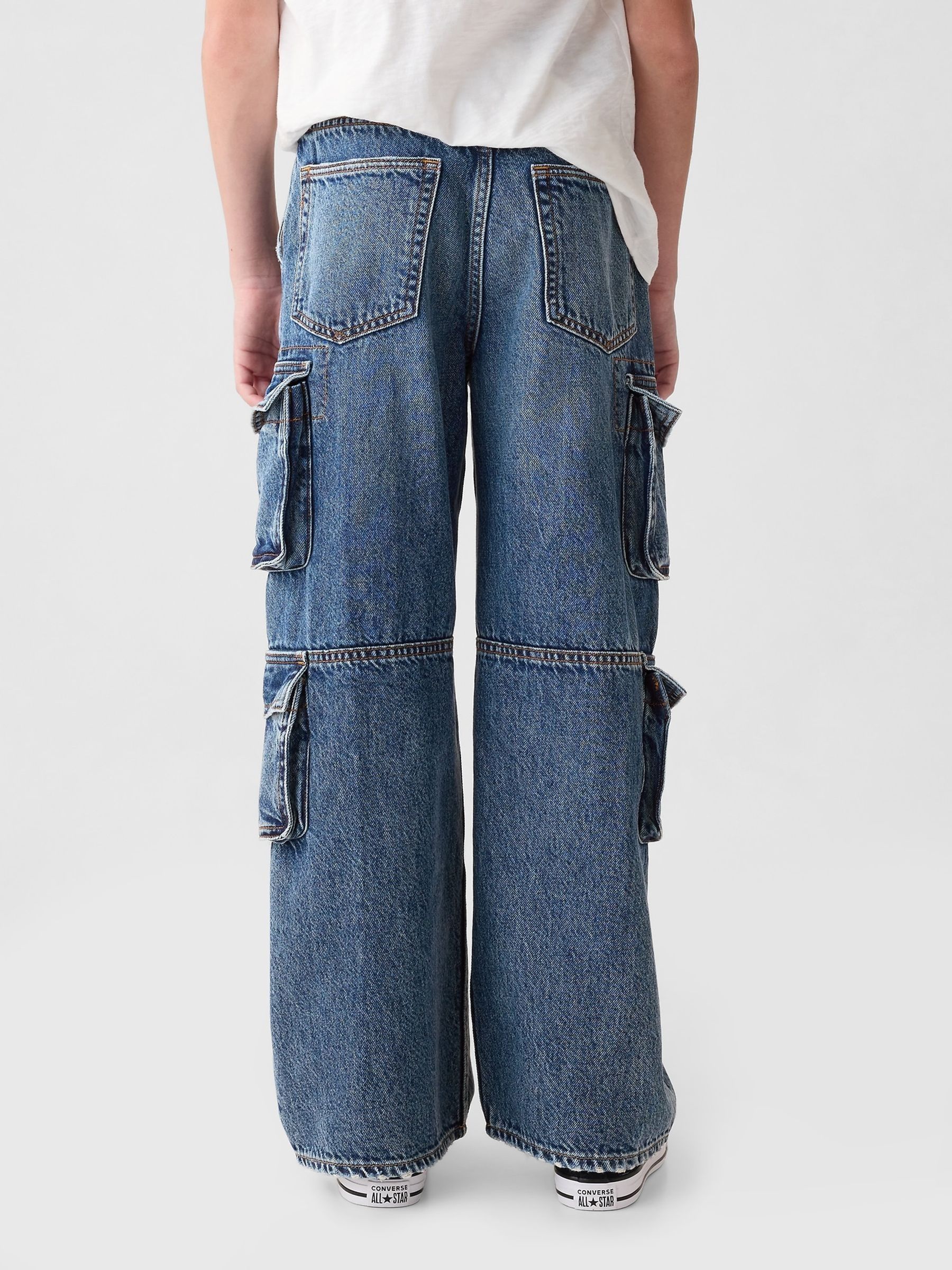 Blue Double Cargo Baggy Jeans (5-13yrs) - Image 3 of 6