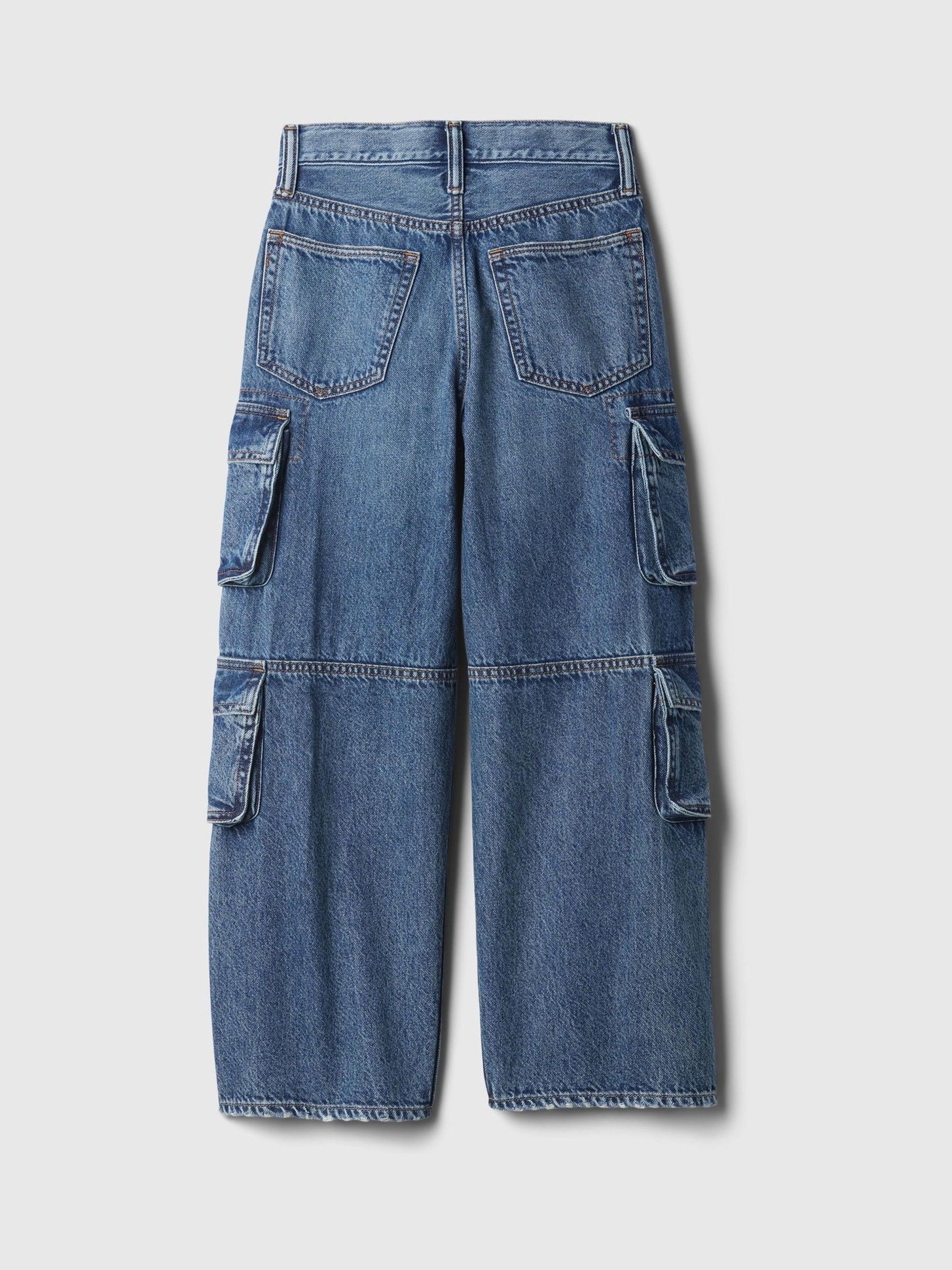 Blue Double Cargo Baggy Jeans (5-13yrs) - Image 5 of 6