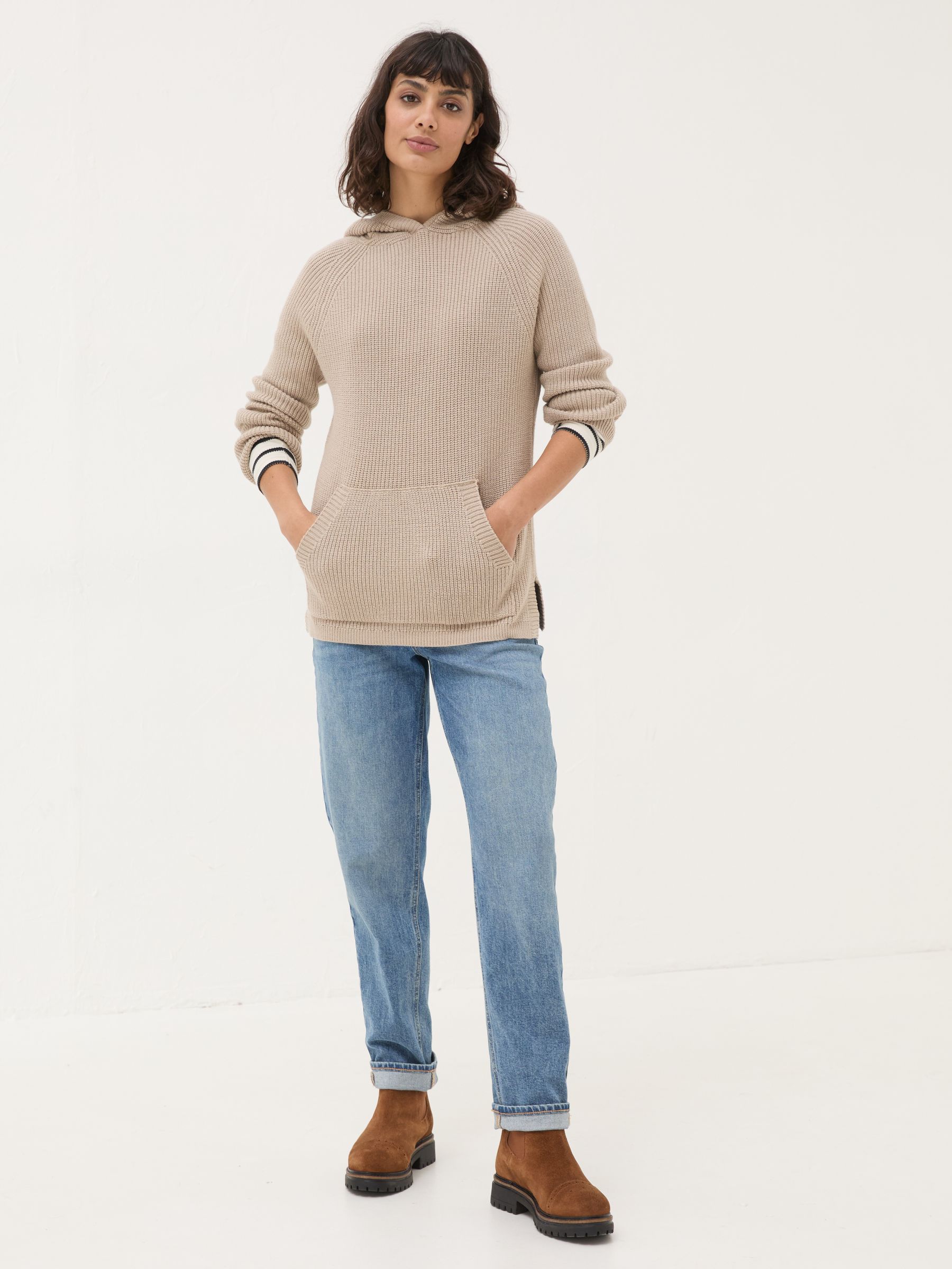 Knitted Oatmeal Lounge Hoodie - Image 3 of 5