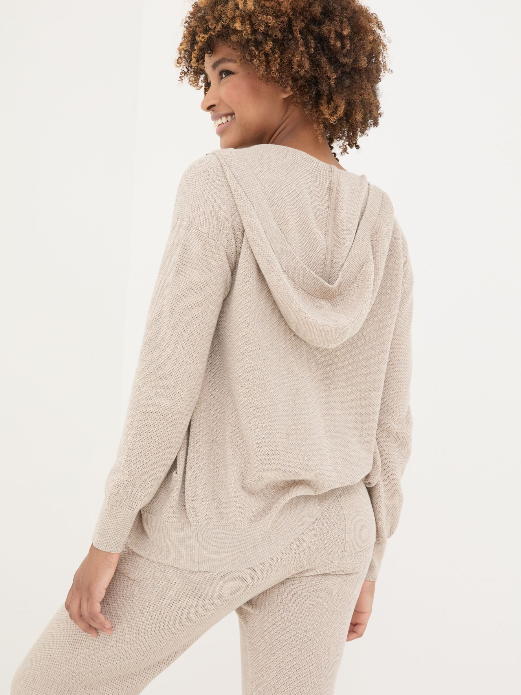 Oatmeal Lounge Zip Up Hoodie - Image 2 of 6