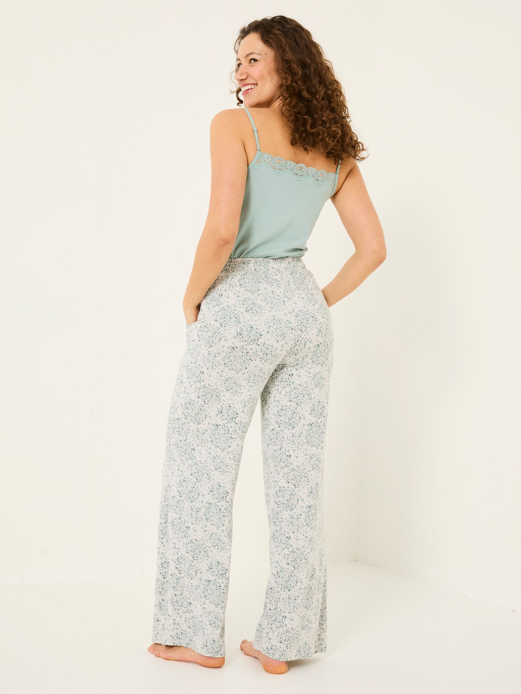 Lola Grey Floral Jersey Pyjama Bottoms - Image 2 of 5