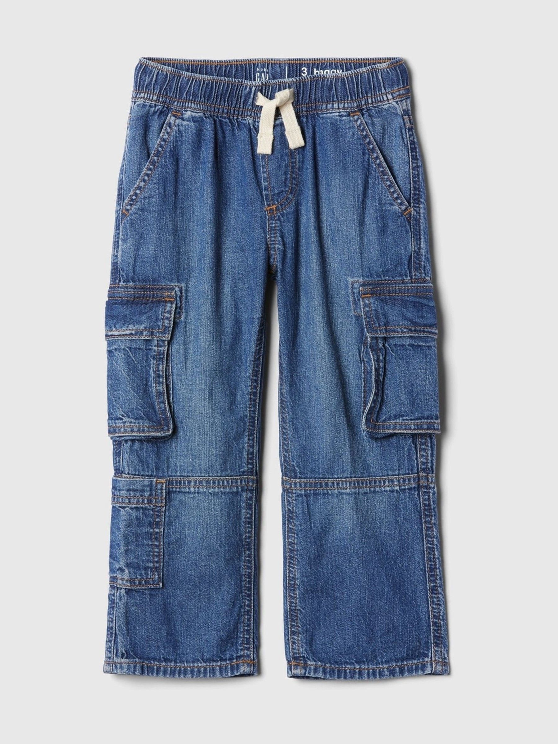 Blue Cargo Baggy Jeans (6mths-5yrs) - Image 1 of 4
