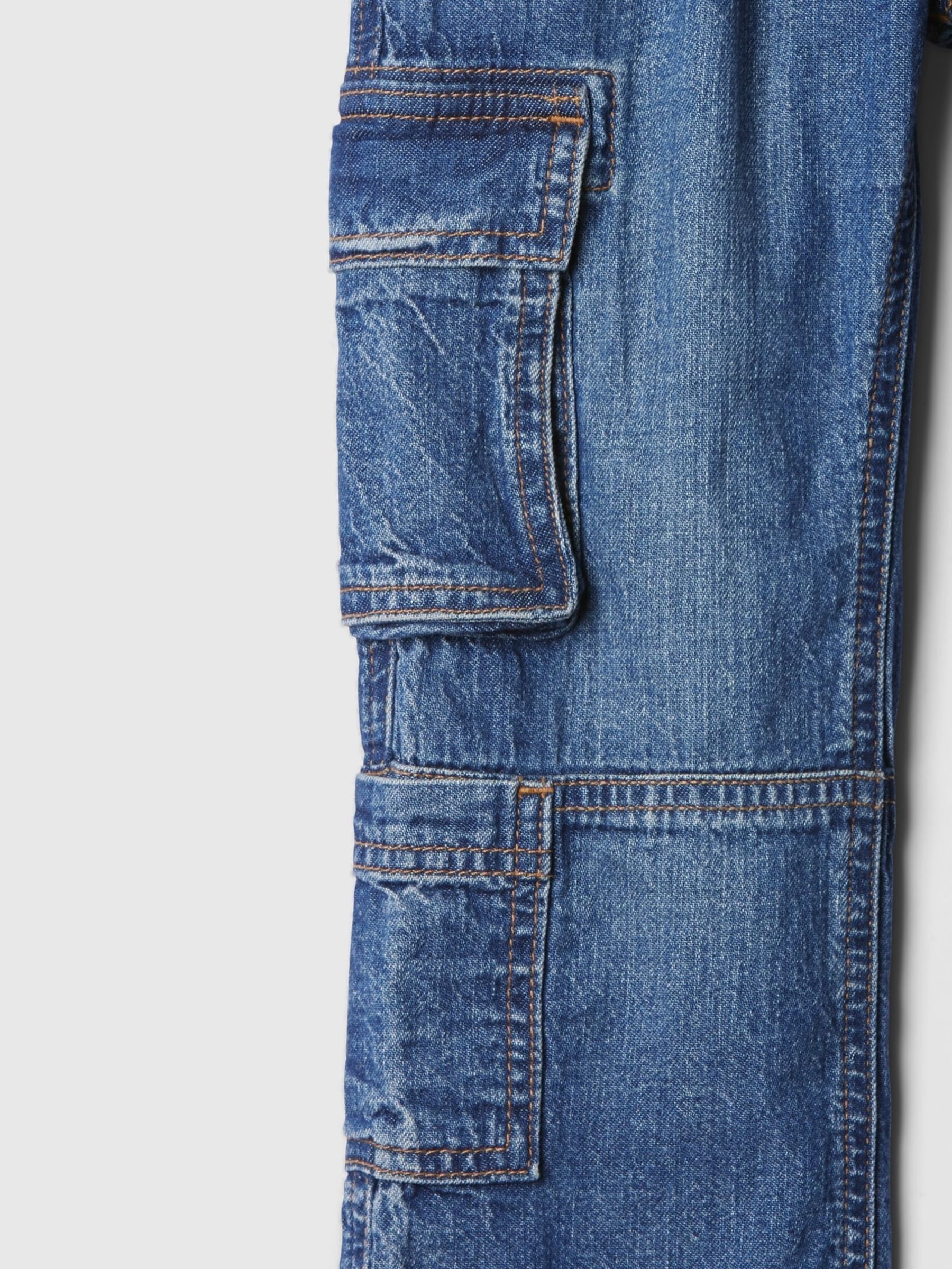 Blue Cargo Baggy Jeans (6mths-5yrs) - Image 3 of 4
