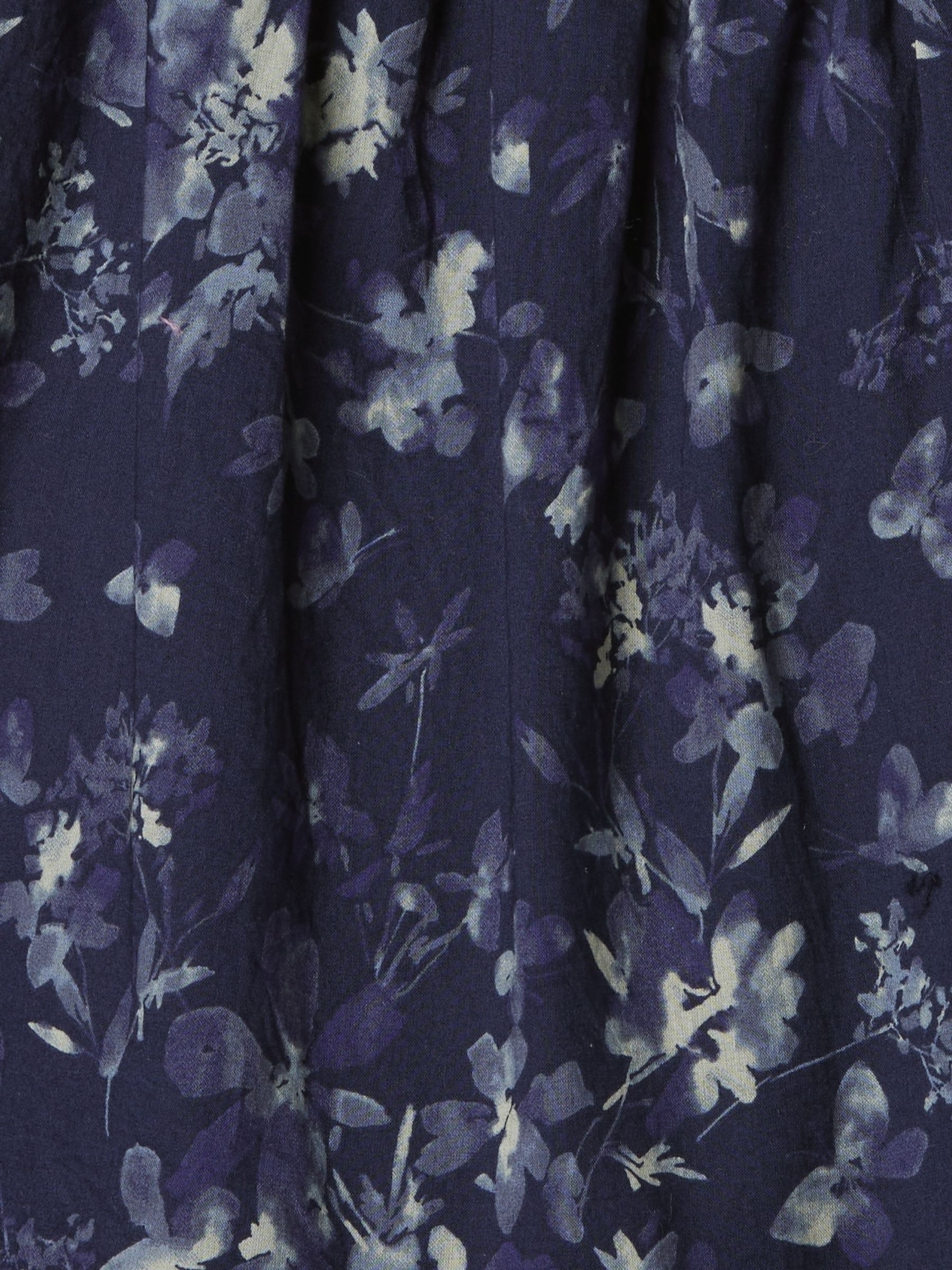 Blue Floral Smocked Square Neck Tiered Dress (6mths-5yrs) - Image 3 of 3