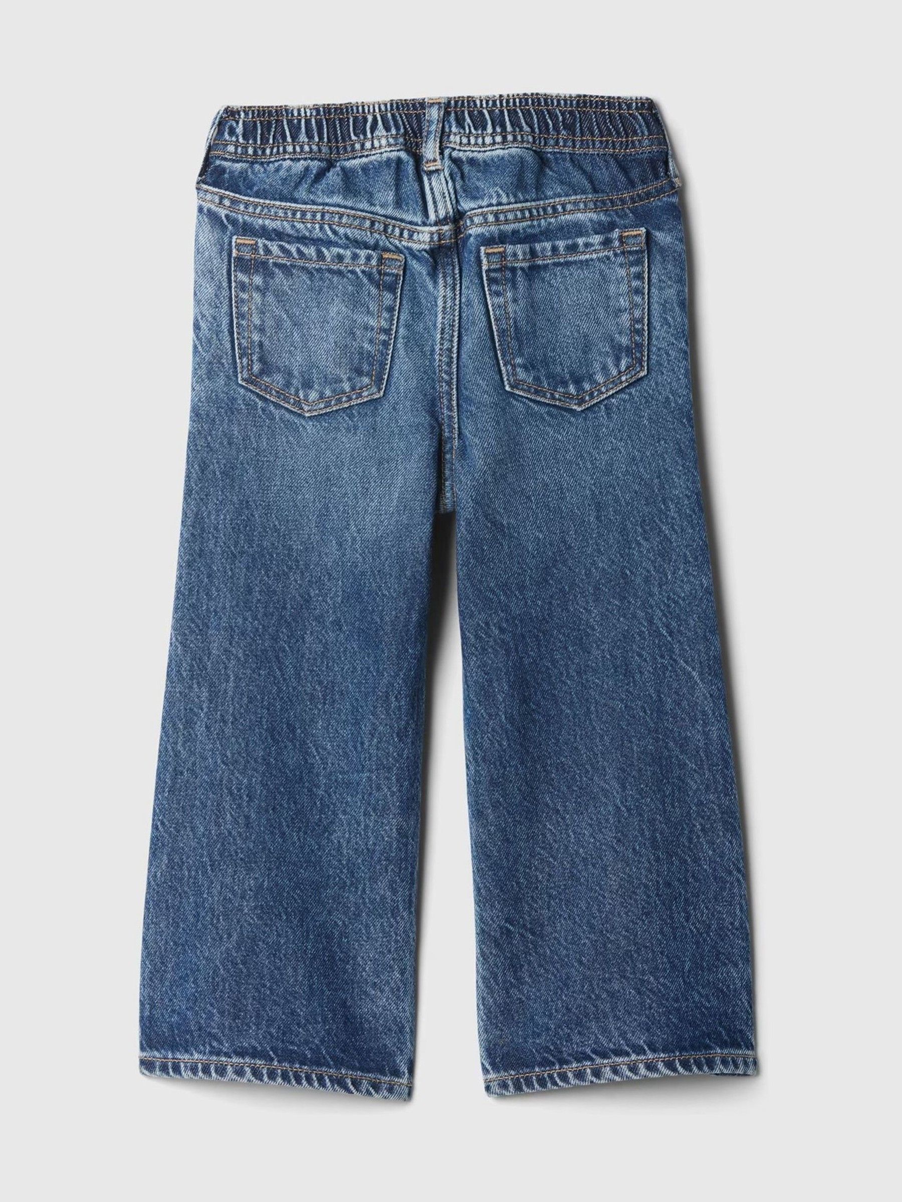 Blue Pull On Wide Jeans (6mths-5yrs) - Image 2 of 3