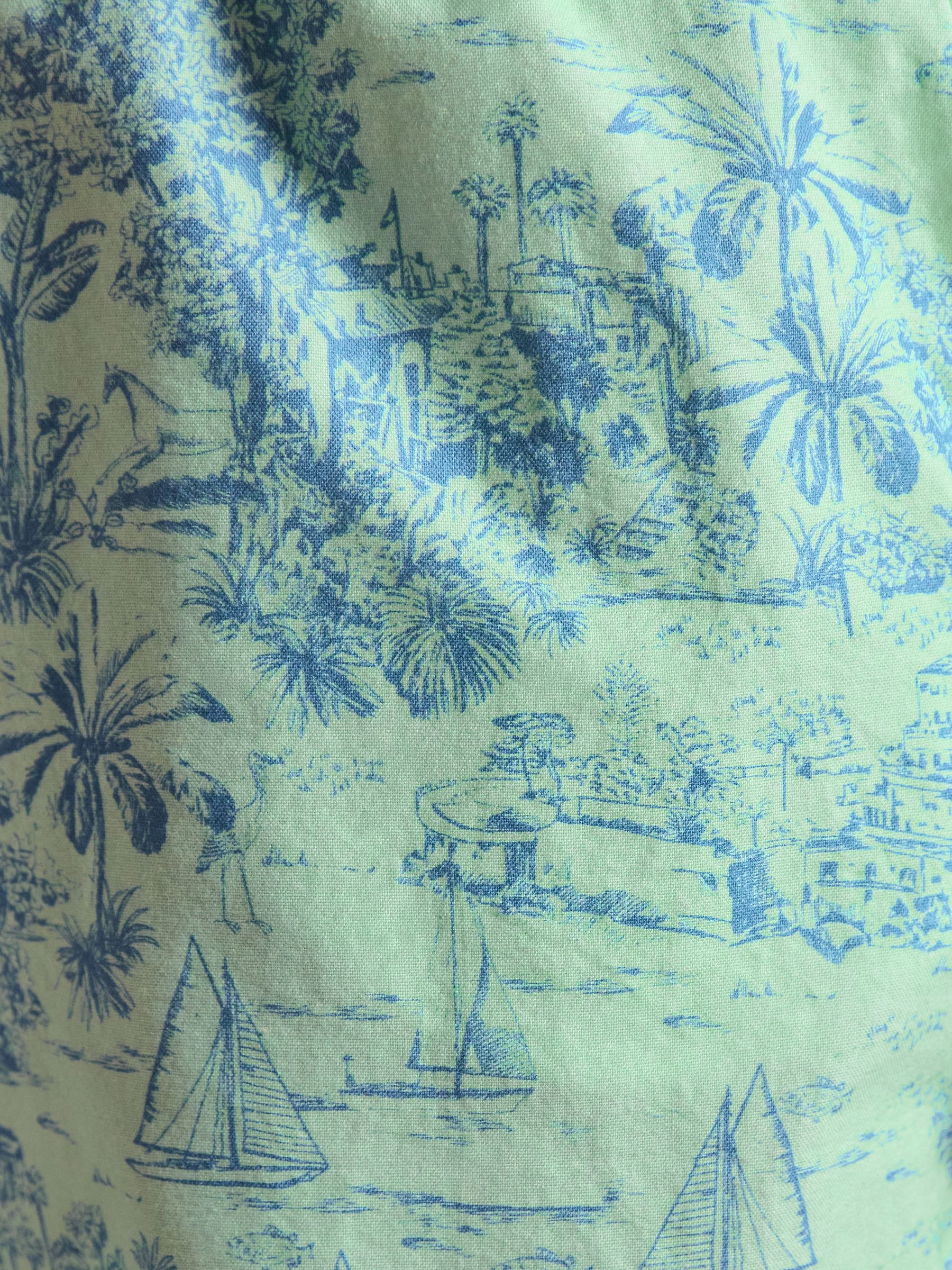 Hallie Green Toile de Jouy Pull-On Cotton Trousers - Image 11 of 12