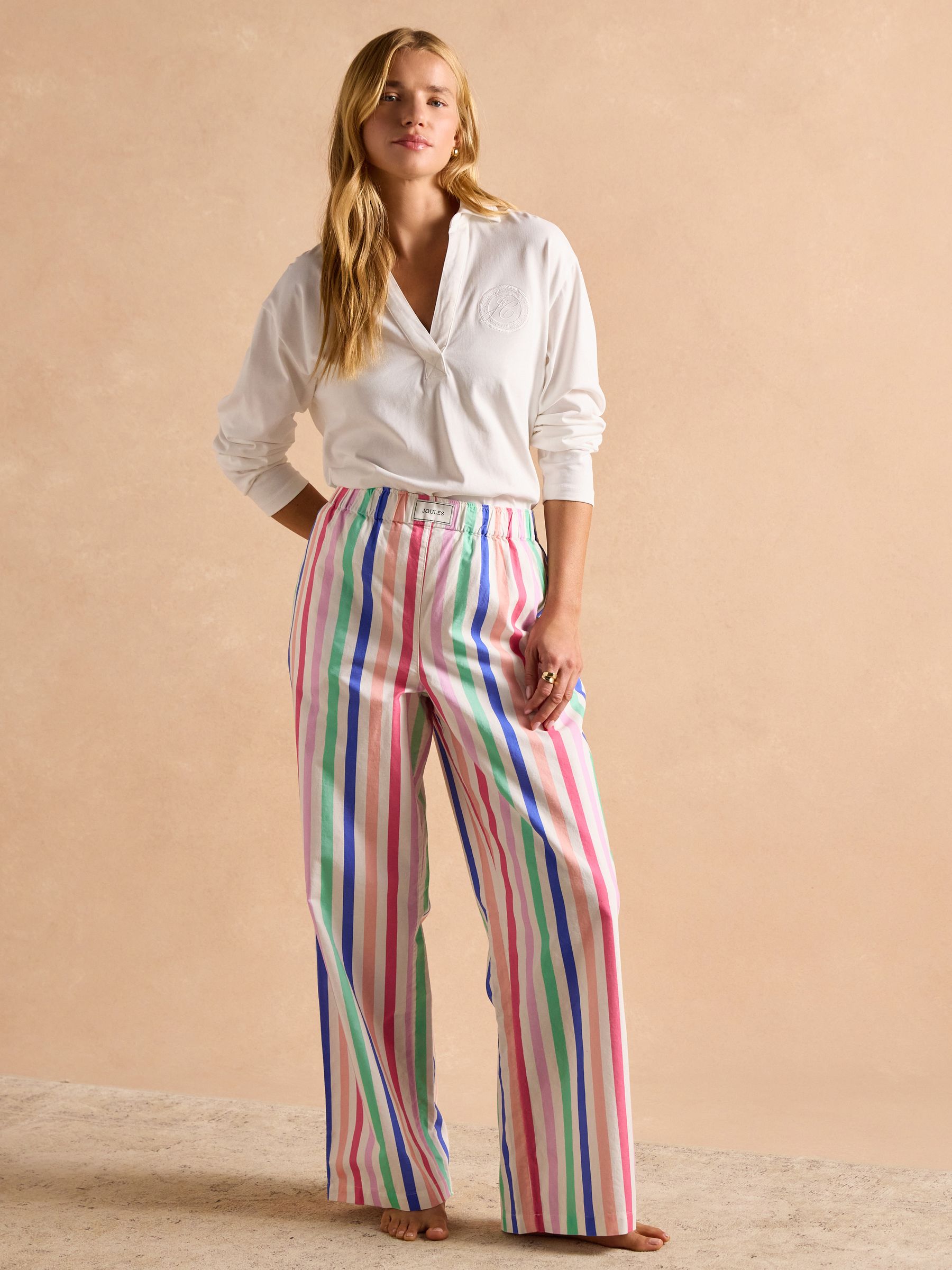 Hallie Multi Stripe Pull-On Cotton Trousers - Image 10 of 13