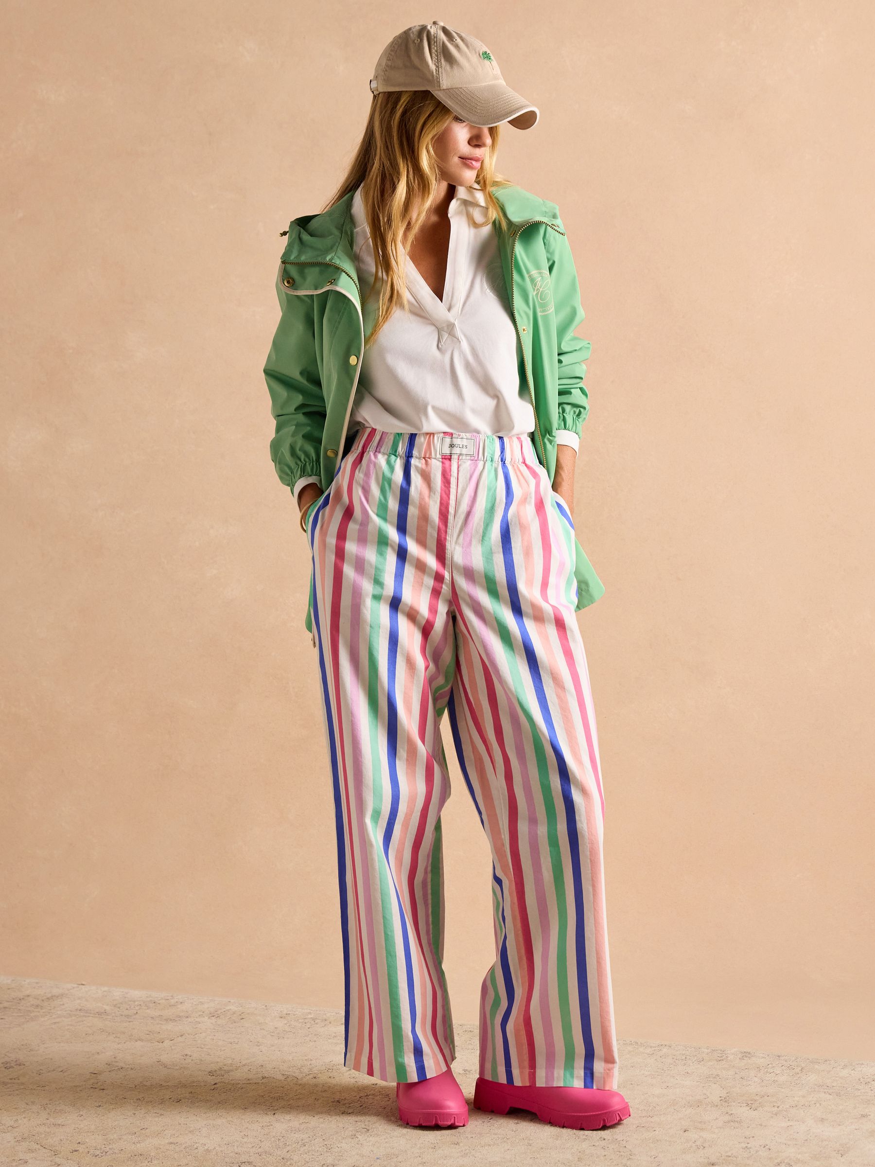 Hallie Multi Stripe Pull-On Cotton Trousers - Image 12 of 13