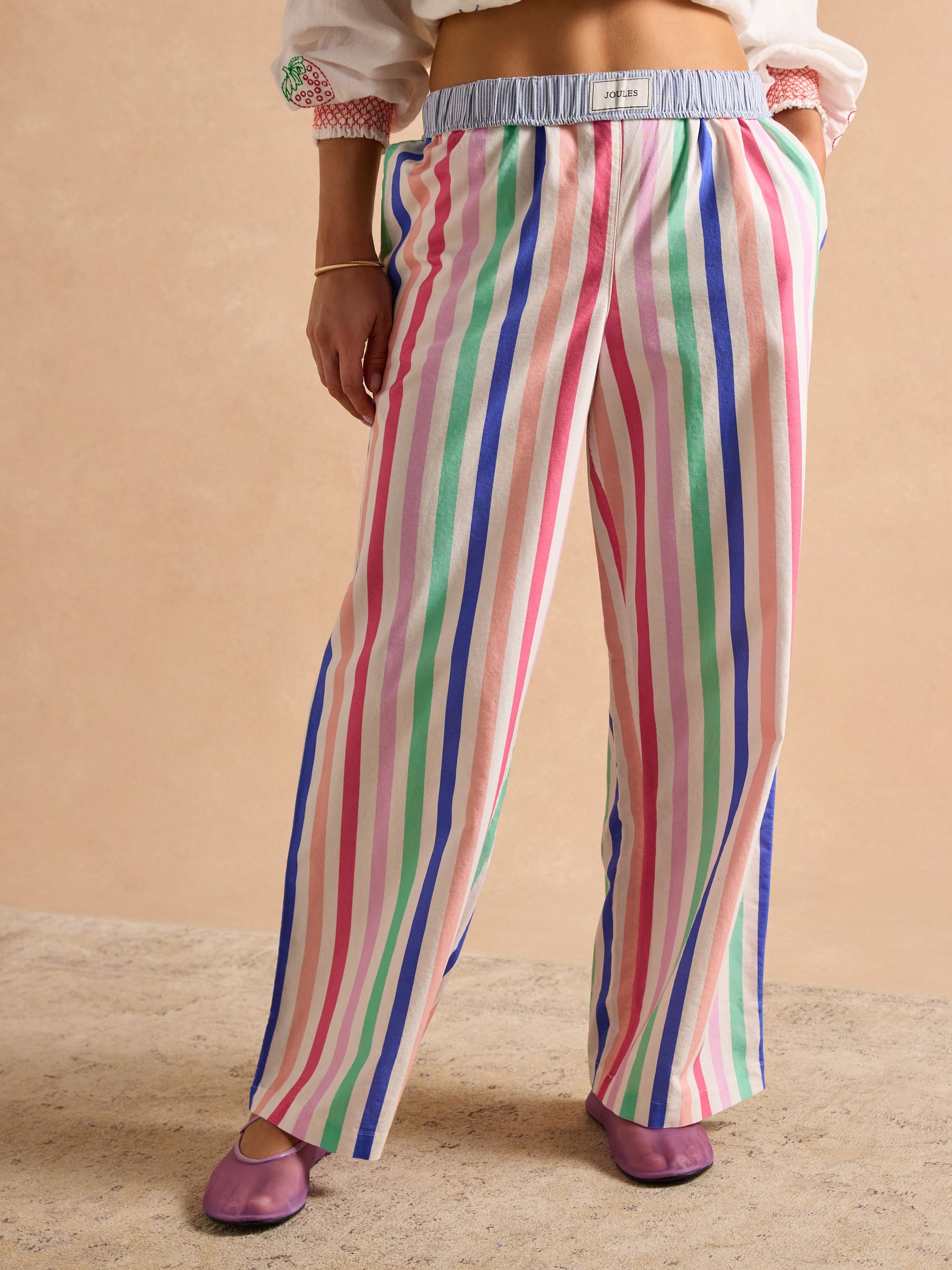 Hallie Multi Stripe Pull-On Cotton Trousers - Image 8 of 13