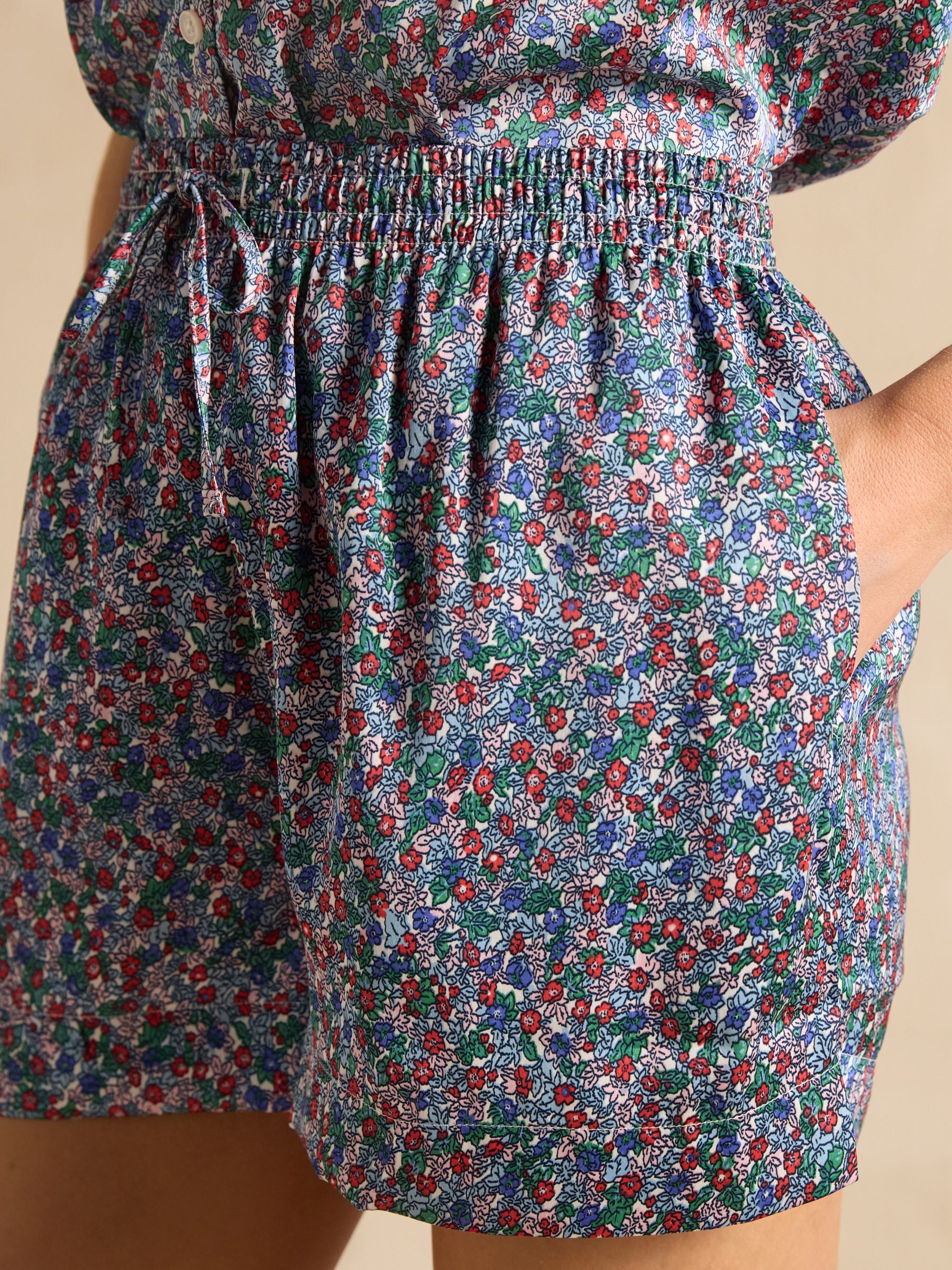 Natalia Blue/Pink Satin Short Pyjama Set - Image 6 of 8