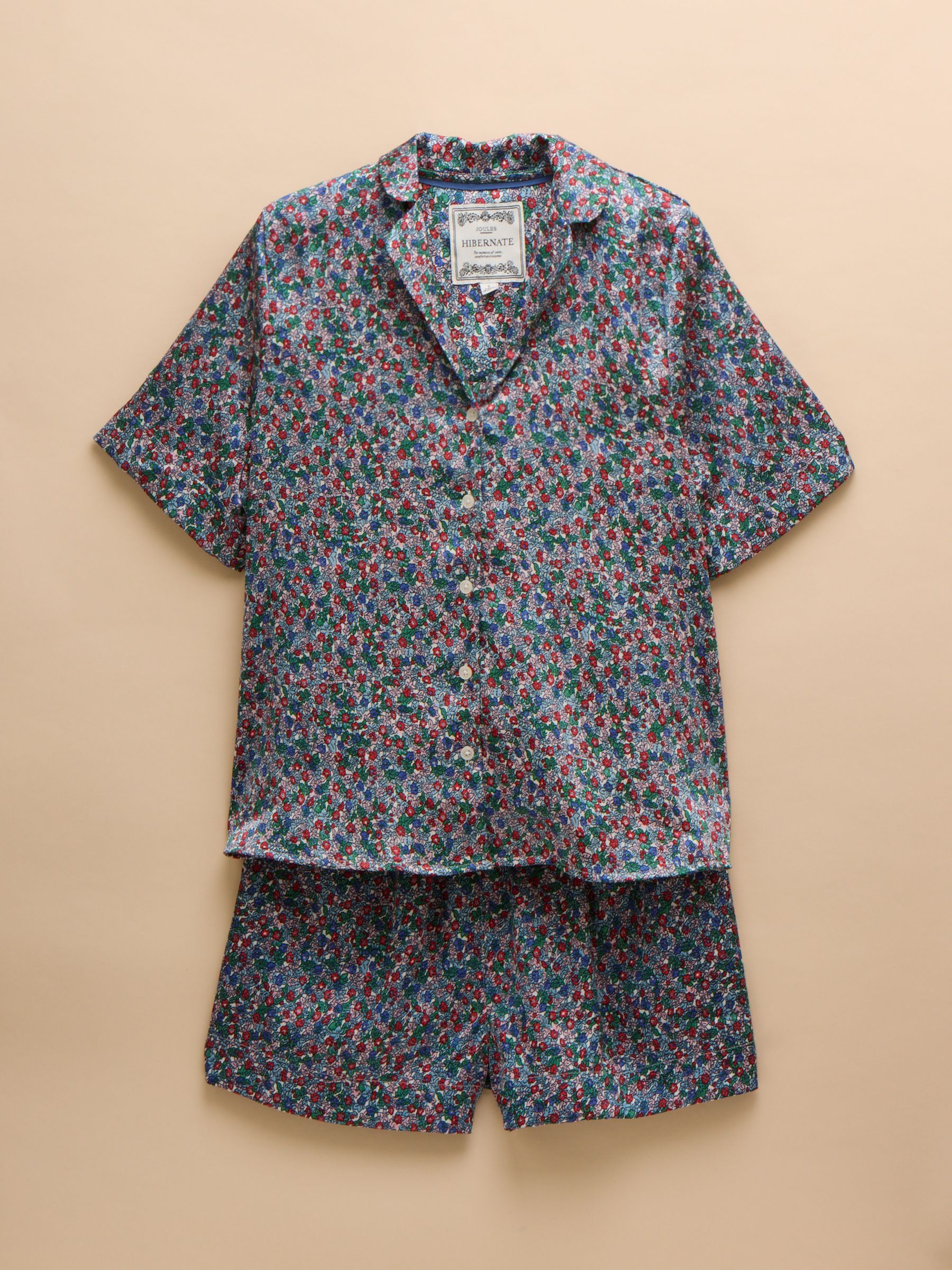 Natalia Blue/Pink Satin Short Pyjama Set - Image 8 of 8