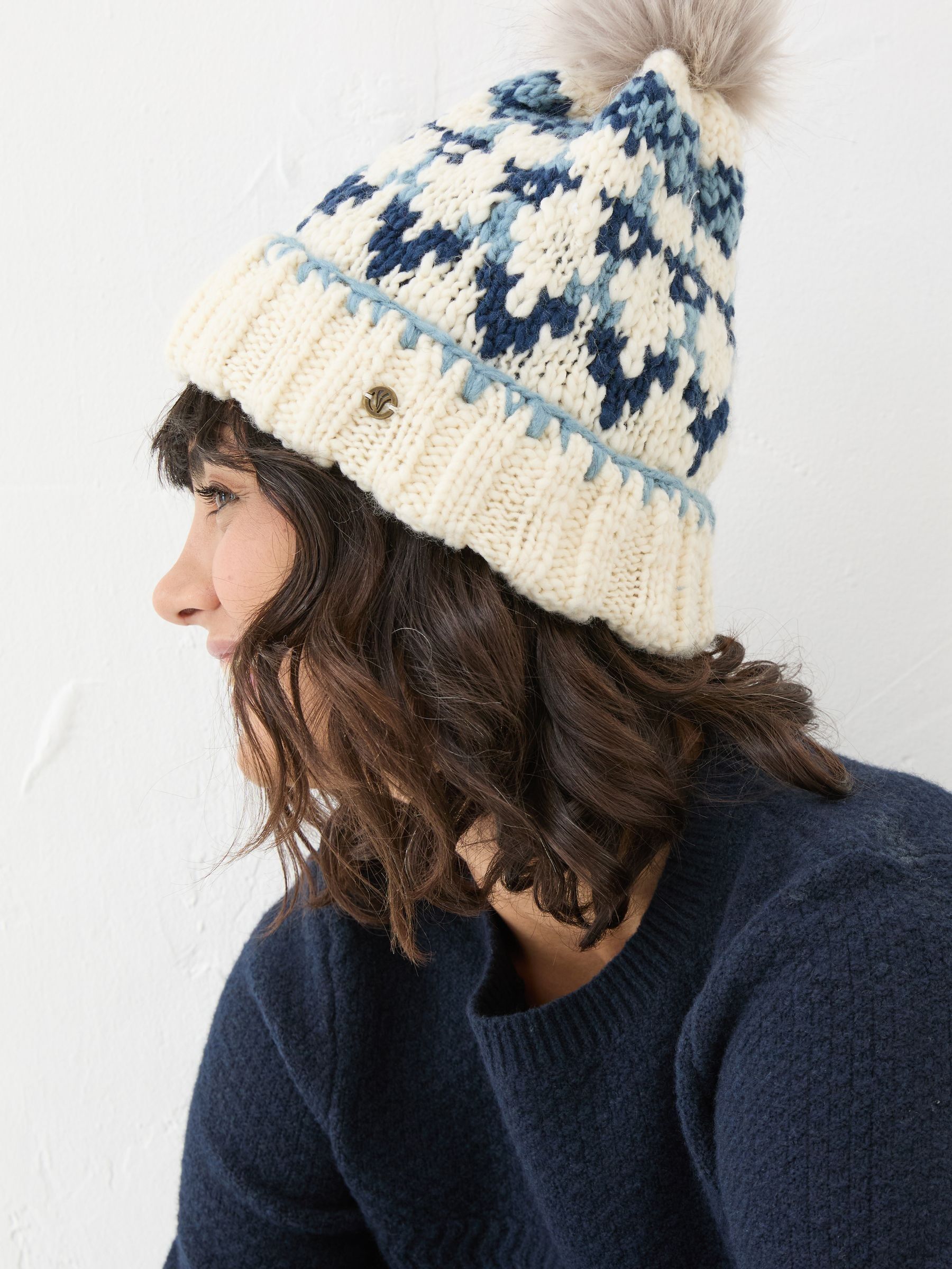 Blue Chunky Knit Hat - Image 2 of 4