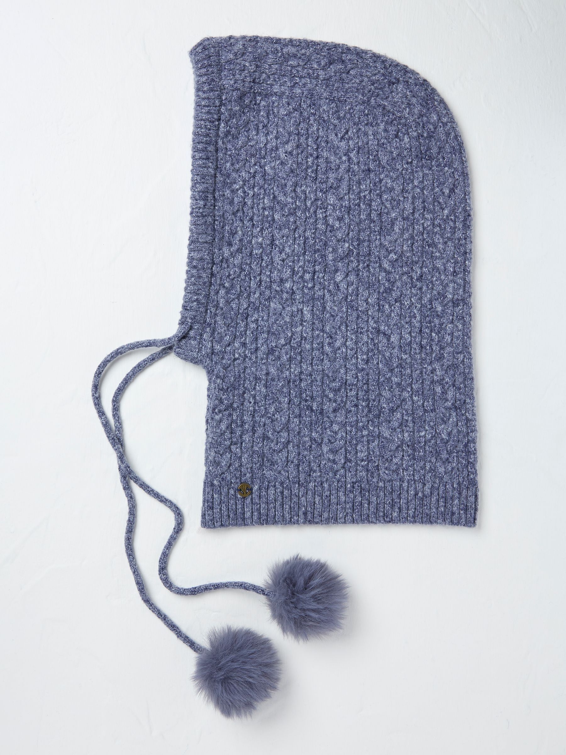 Navy Cable Knit Hood Hat - Image 1 of 2