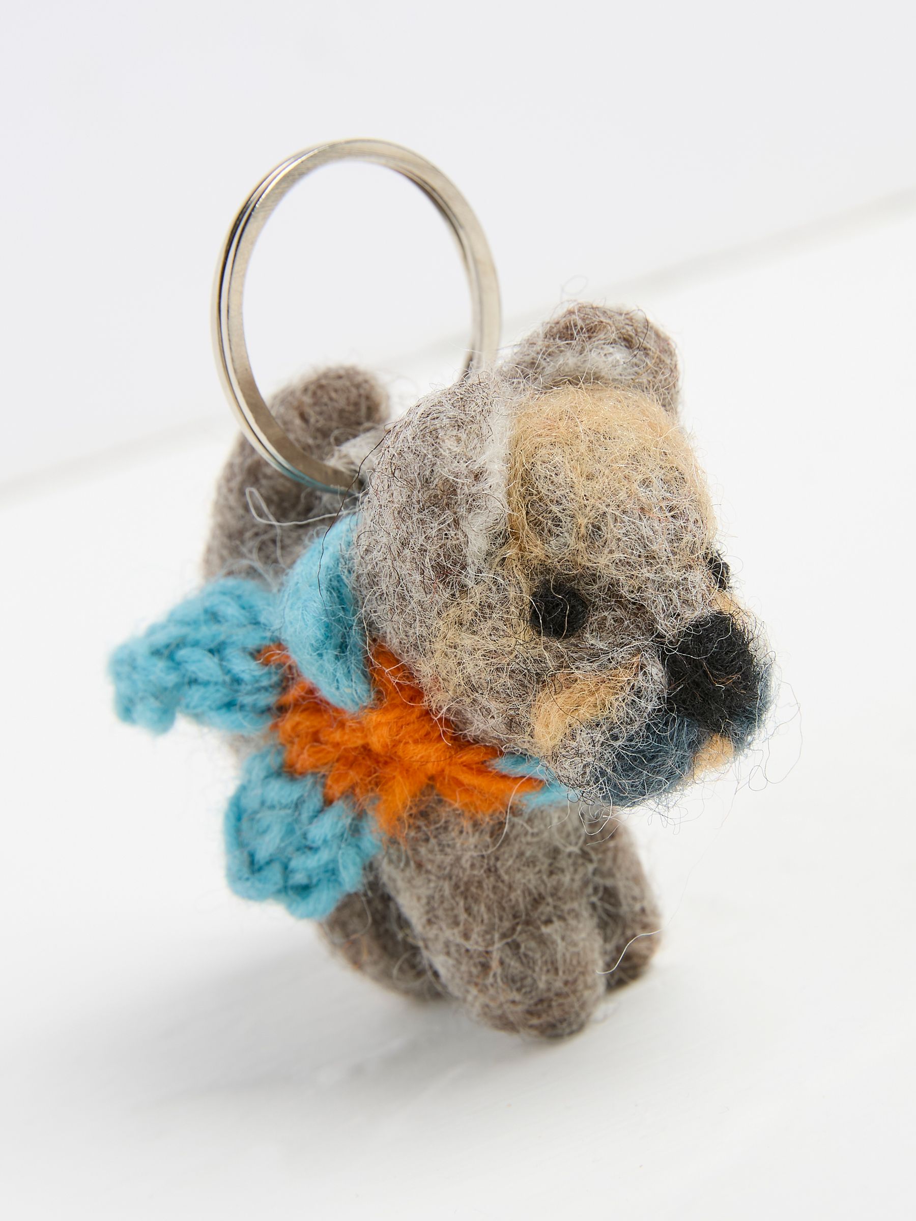 Grey Felix the Frenchie Felt Keyring - Image 1 of 2
