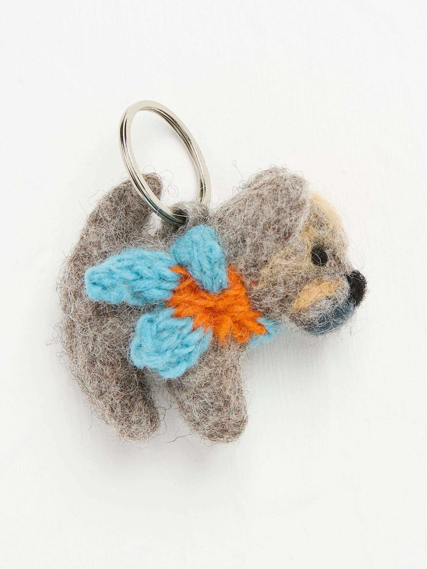 Grey Felix the Frenchie Felt Keyring - Image 2 of 2 Grey Felix the Frenchie Felt Keyring - Image 2 of 2