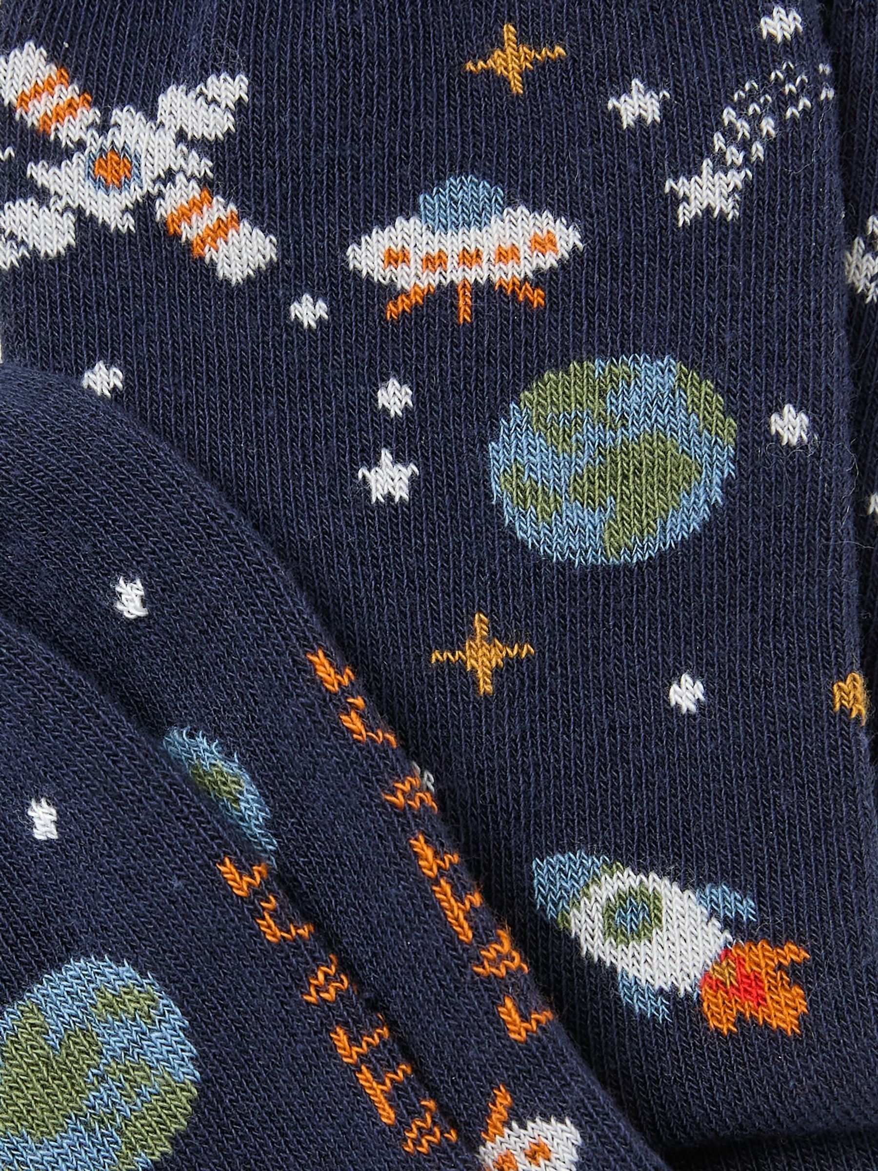 Blue Space Socks 1 Pack - Image 2 of 2