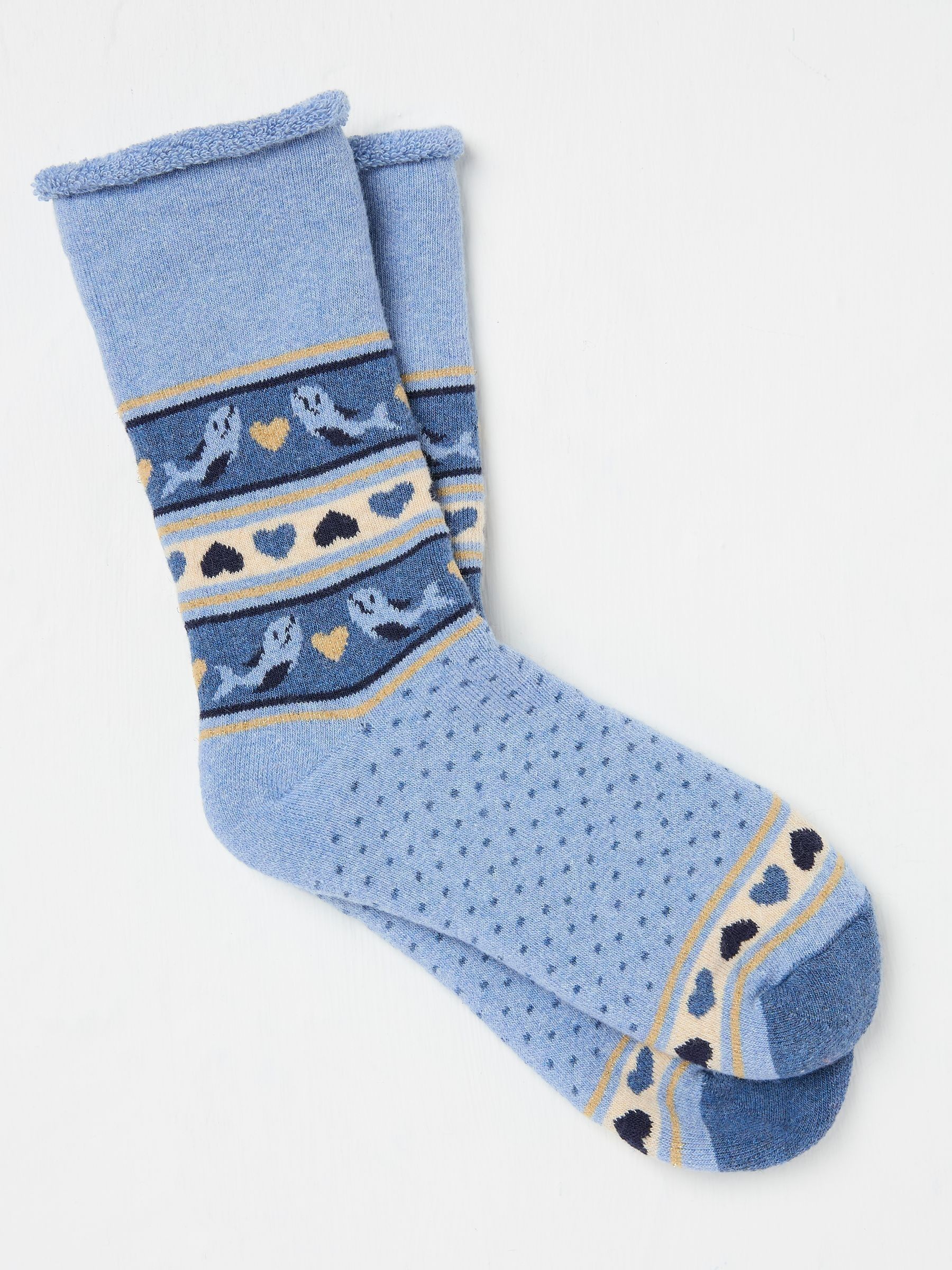 Kids Blue Shelter Wilson the Whale Cosy Socks - Image 1 of 2