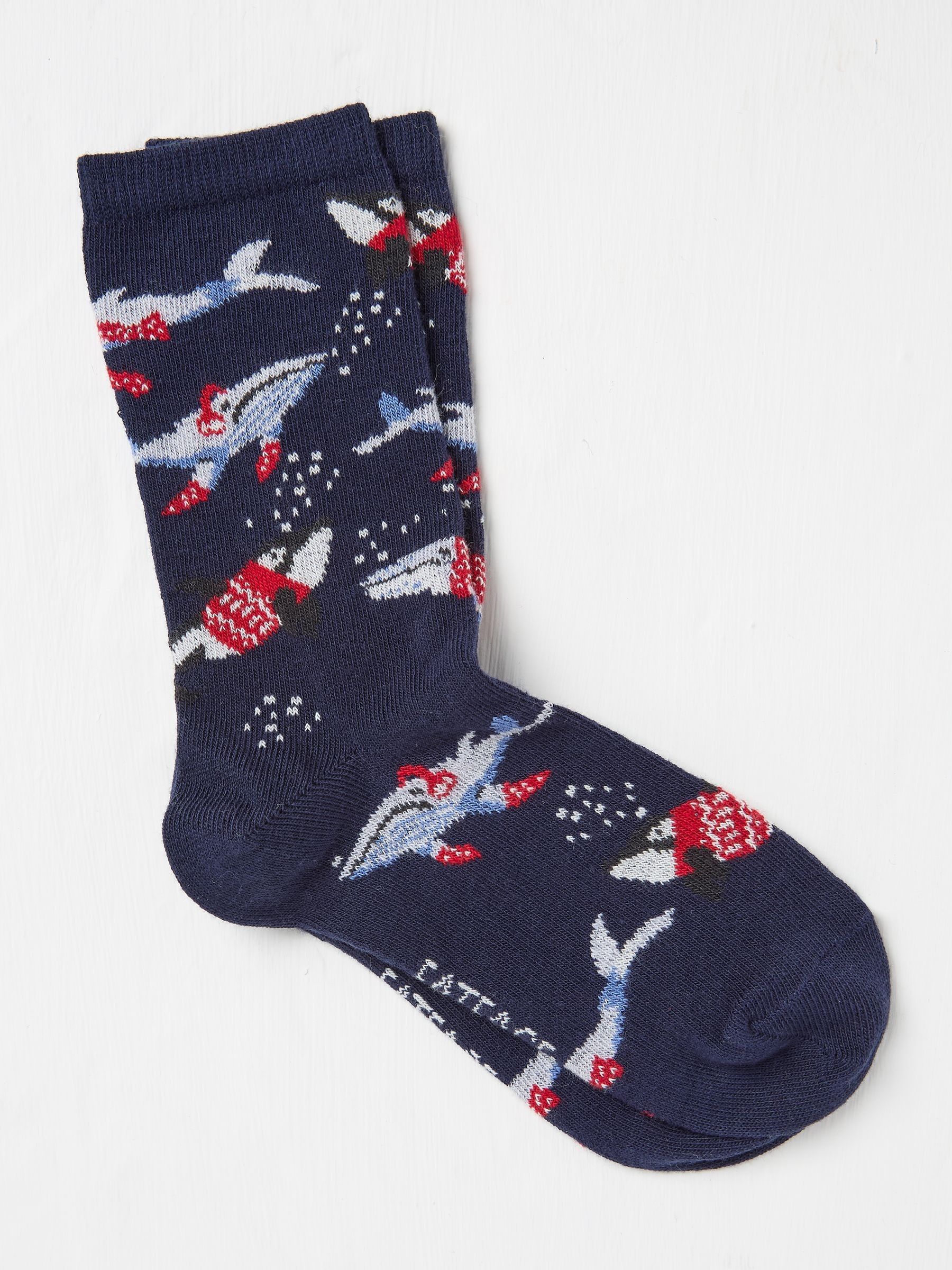 Kids Blue Shelter Wilson the Whale Socks - Image 1 of 2