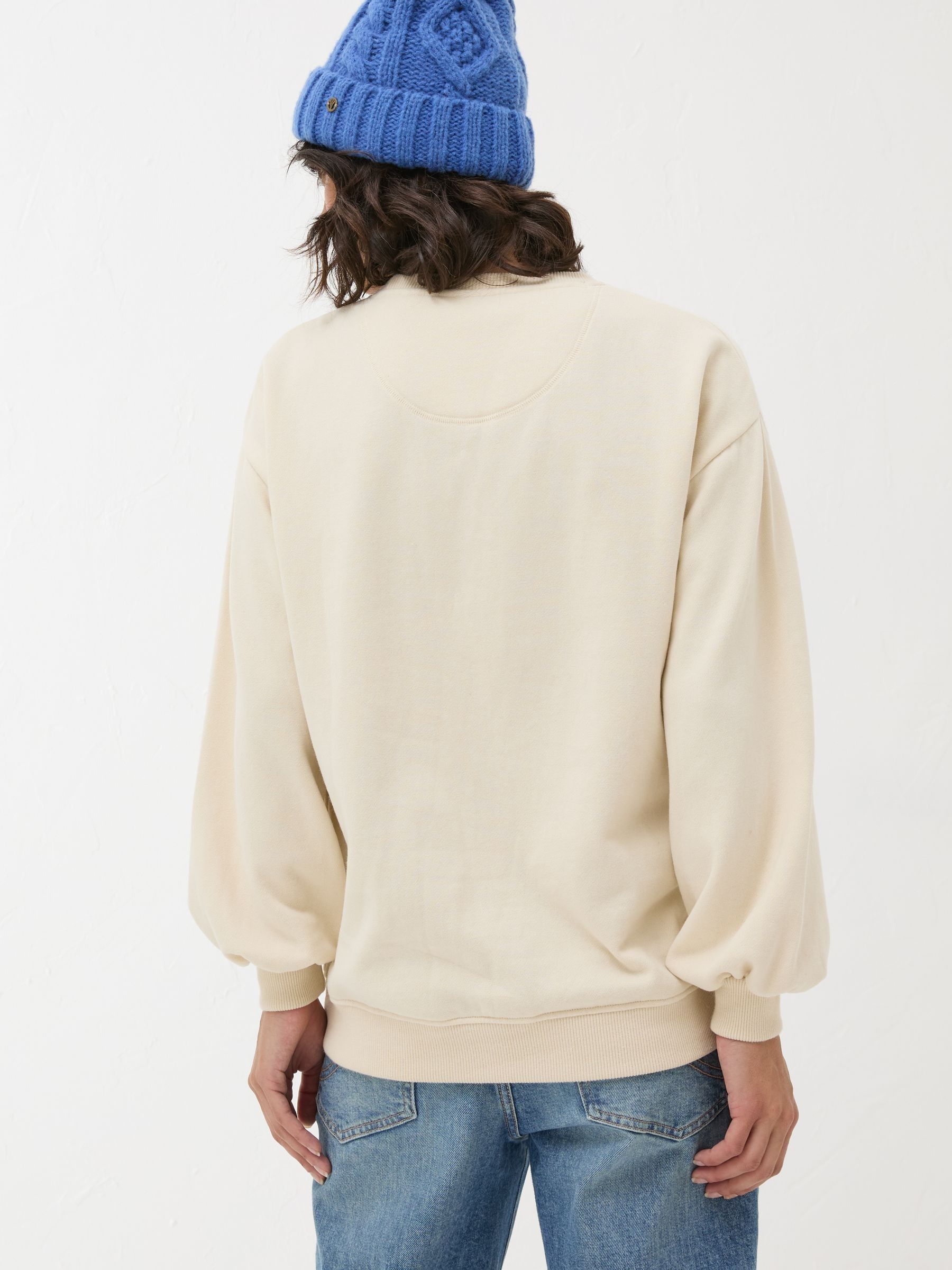 【返品不可】 Graphic Christmas Ivory Crew USA FatFace | Top Sweat トップス