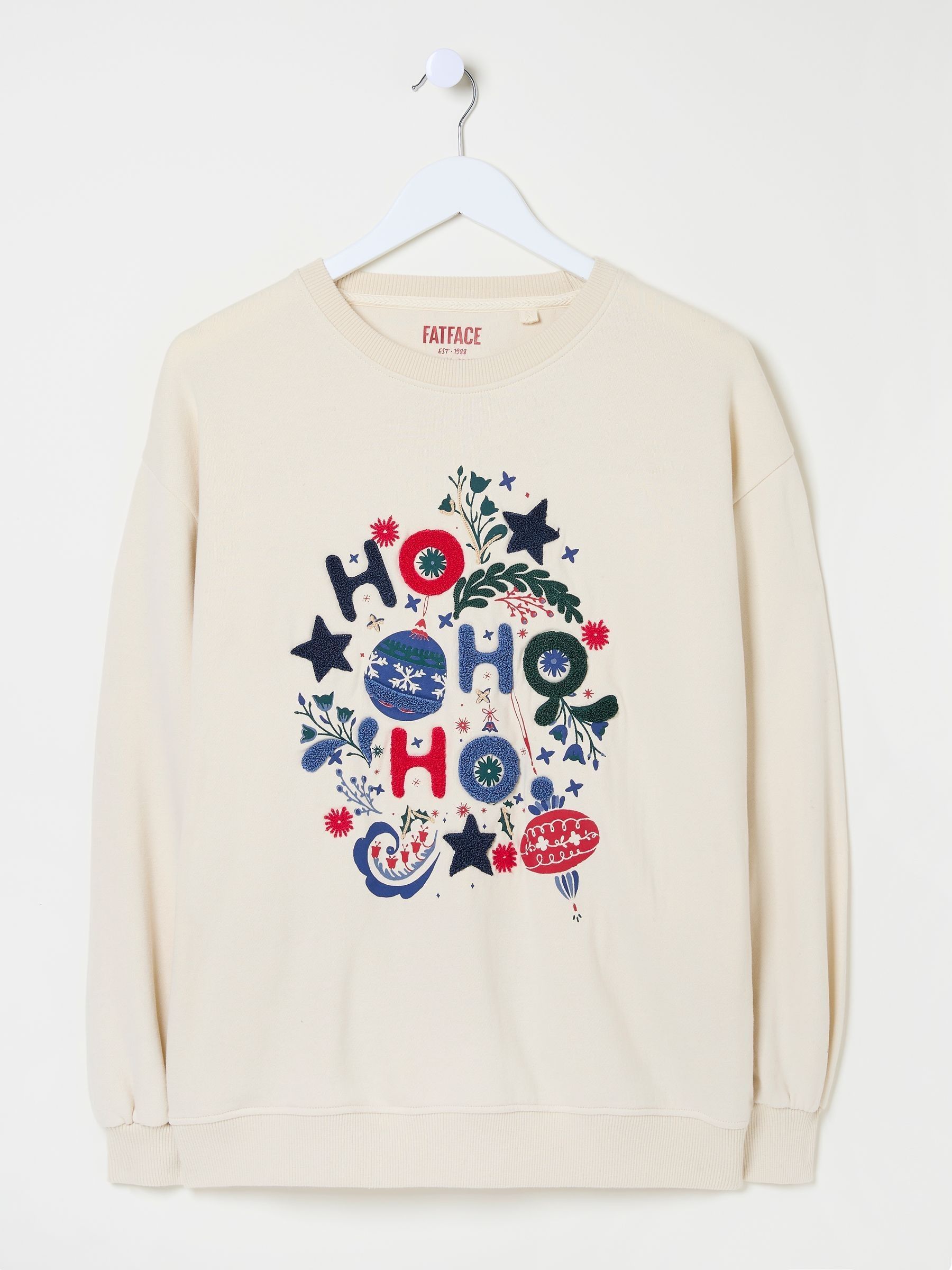 Ivory Christmas Graphic Crew Sweat Top - Image 9 of 9